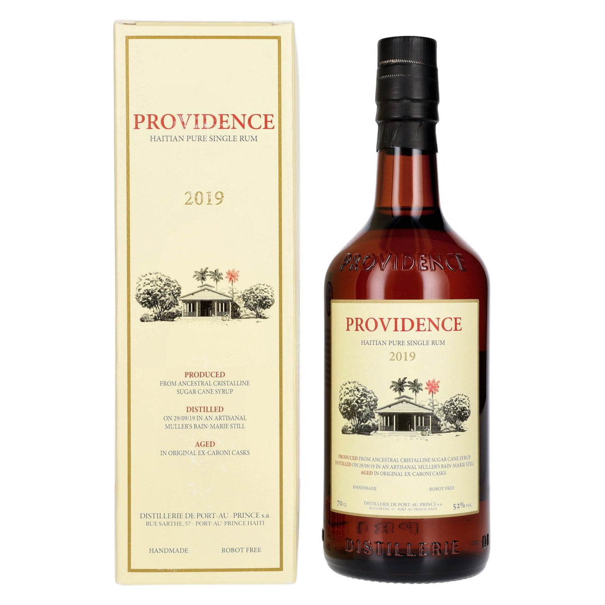PROVIDENCE Haitian Pure Single Rum 2019 52% vol. 0.7 l in a gift box