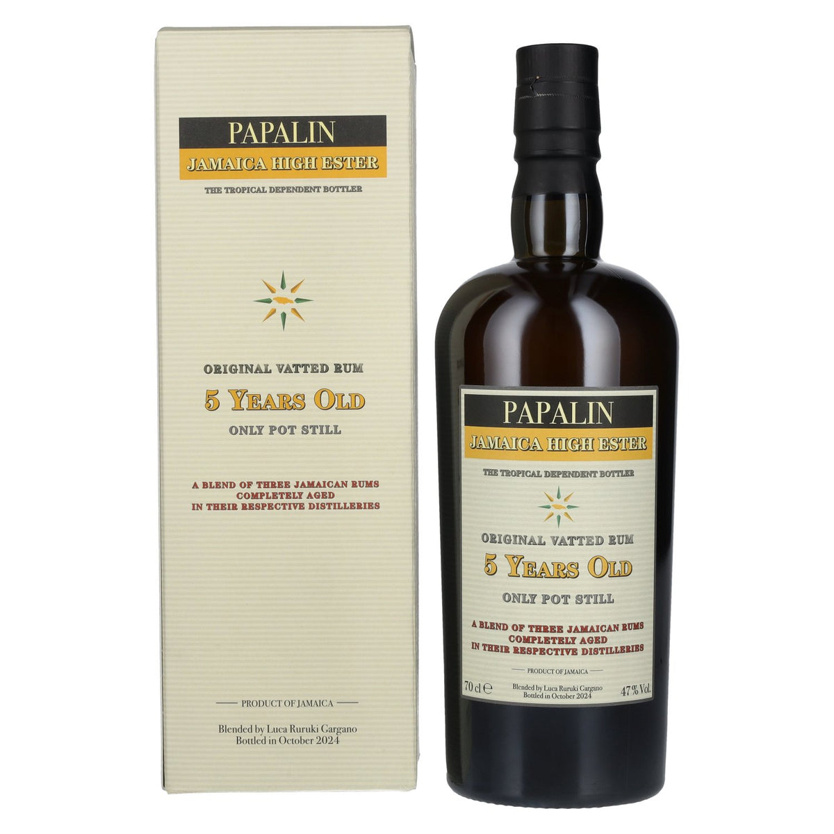 Papalin 5 Years Old Jamaica High Ester Rum 47% Vol. 0,7l in Geschenkbox