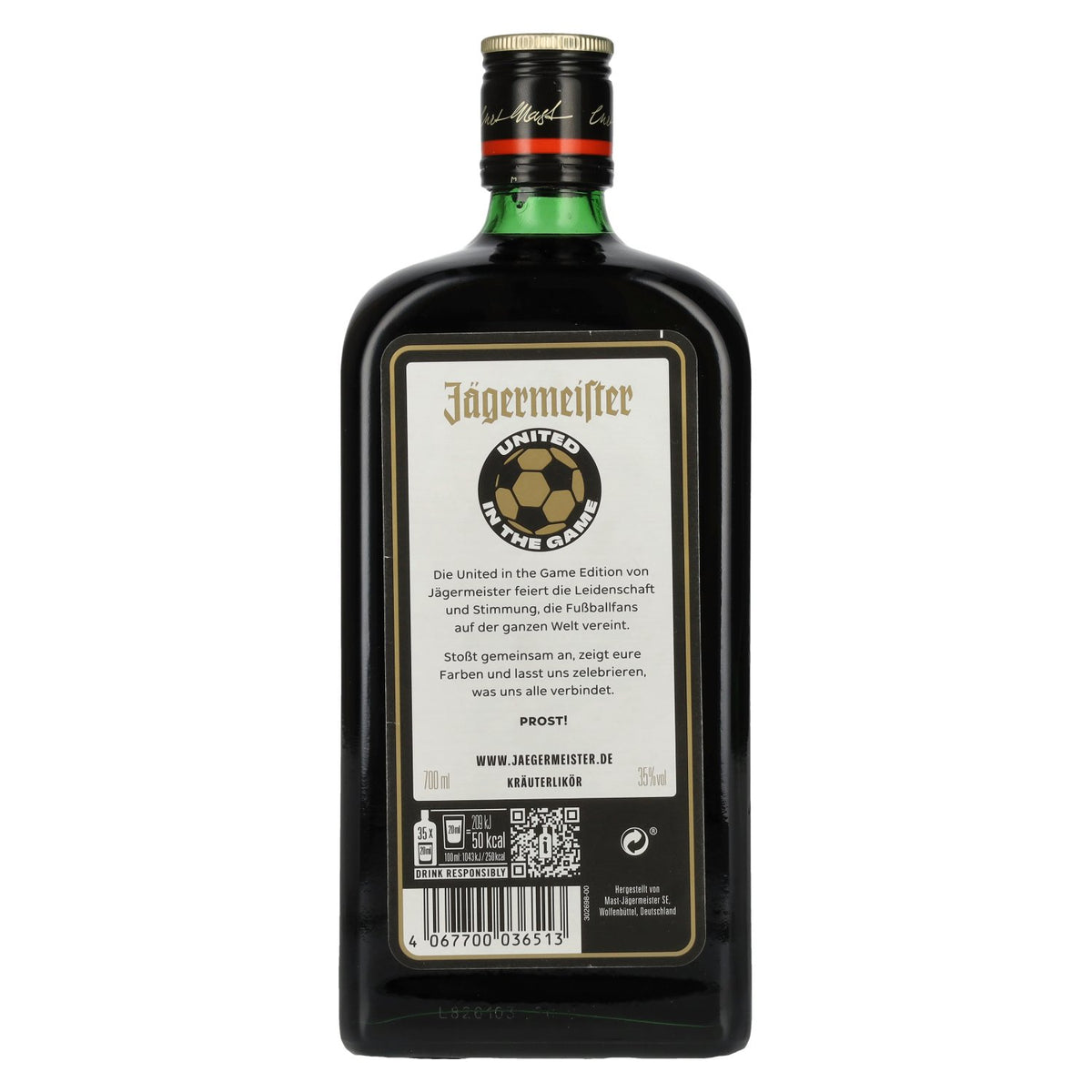 Jägermeister United in the Game 35% ABV 0.7l