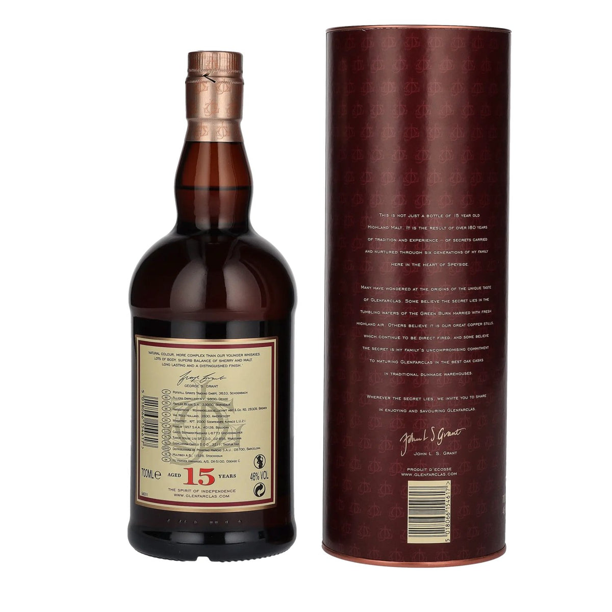 Glenfarclas 15 Years Old Highland Single Malt Scotch Whisky 46% Vol. 0,7l in Geschenkbox