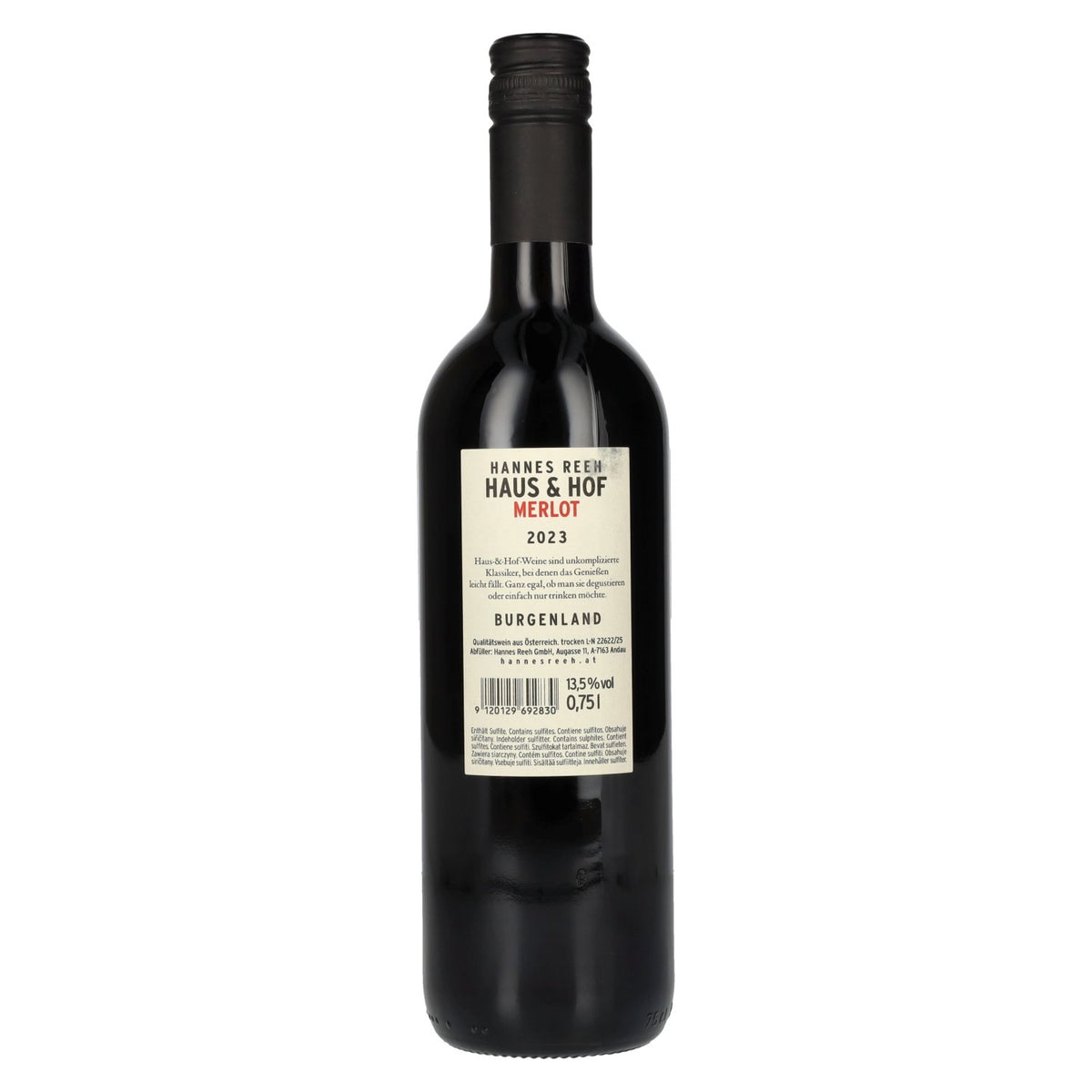 Hannes Reeh Haus &amp; Hof Merlot 2023 13,5% Vol. 0,75l