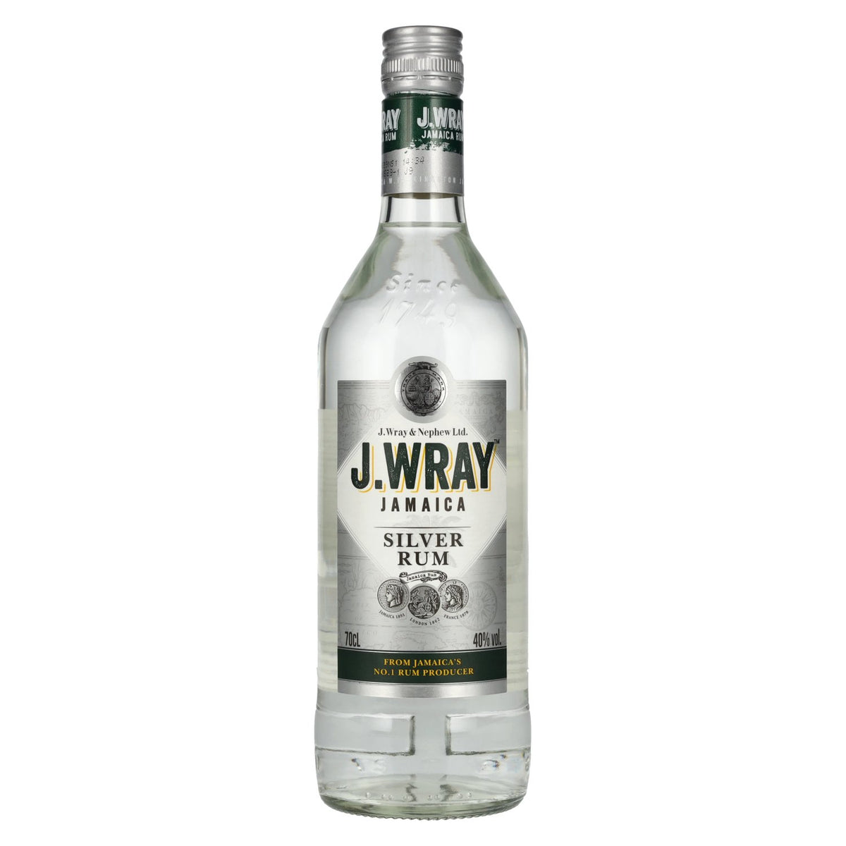 Rhum J.Wray Silver Jamaica 40 % vol., 0,7 l