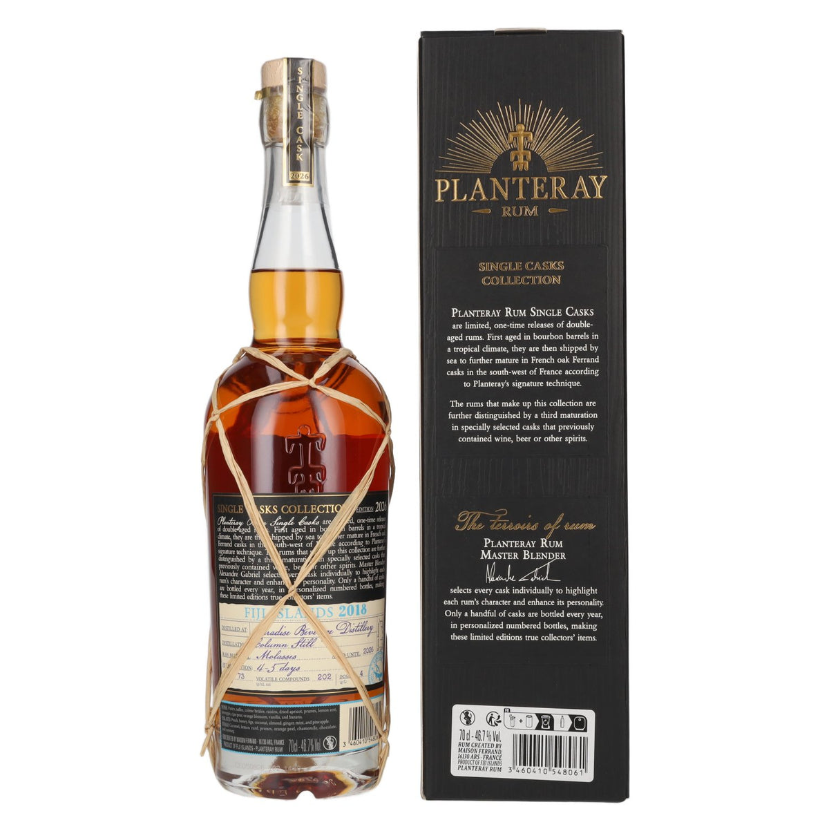 Planteray Rum FIJI ISLANDS Single Cask Porto Lagrima Barrel 2018 46,7% Vol. 0,7l in Geschenkbox