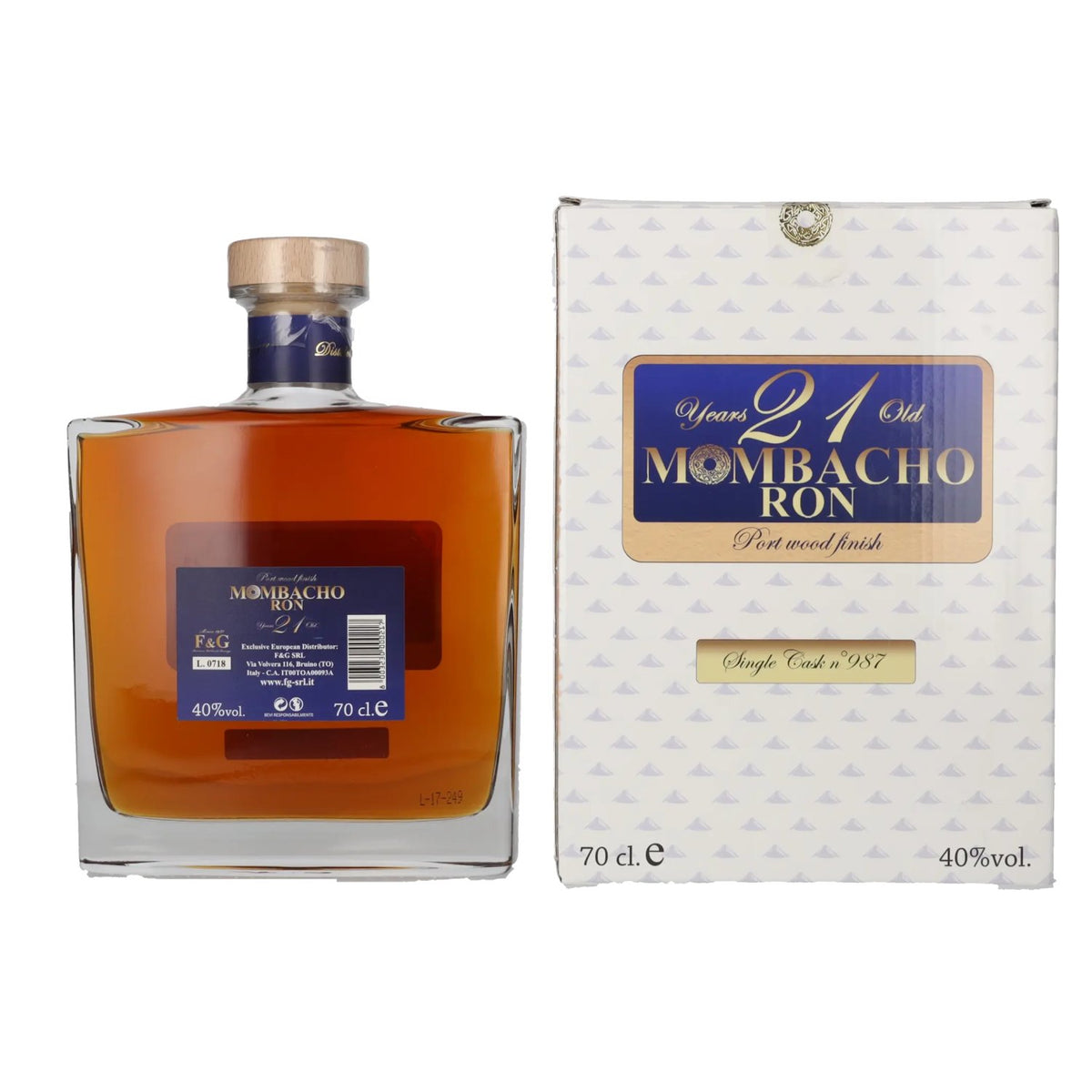 Mombacho Ron 21 Years Old Port Wood Finish 40% Vol. 0,7l in Geschenkbox