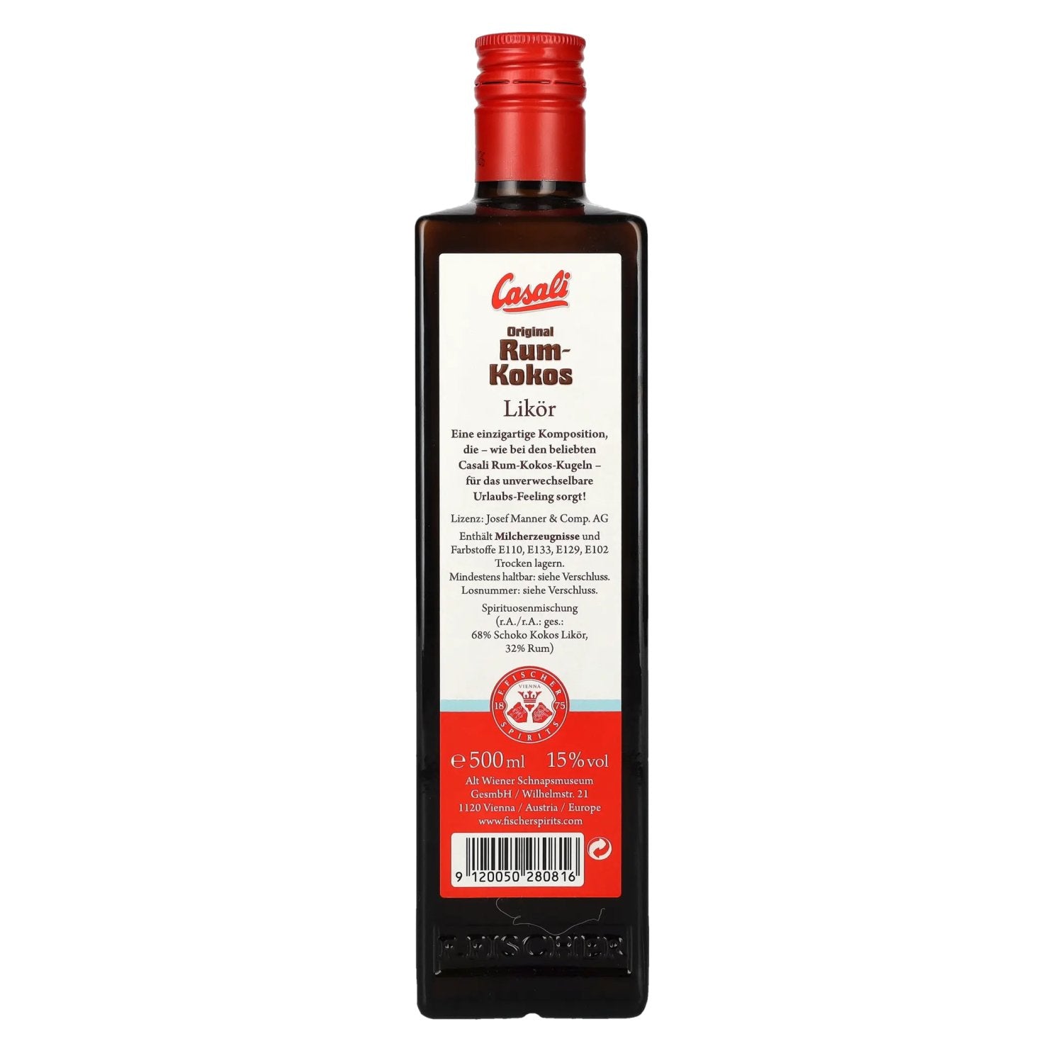 Casali Original RUM-KOKOS Cream liqueur 15% vol. 0.5l