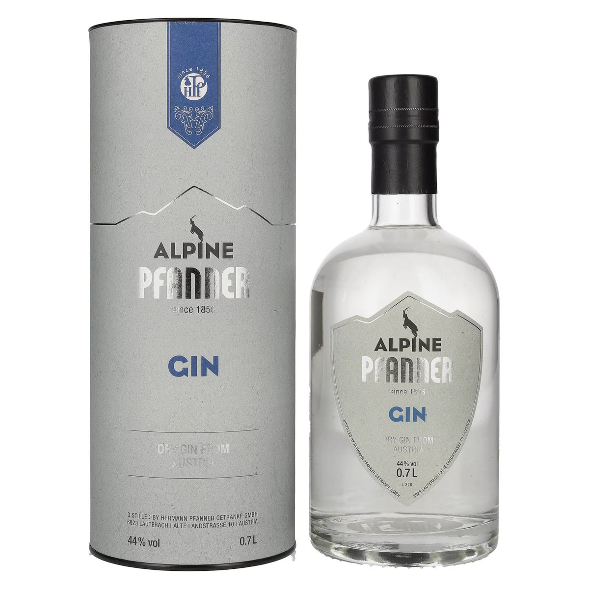 Pfanner Alpine Dry Gin 44% vol. 0,7 l in geschenkverpakking