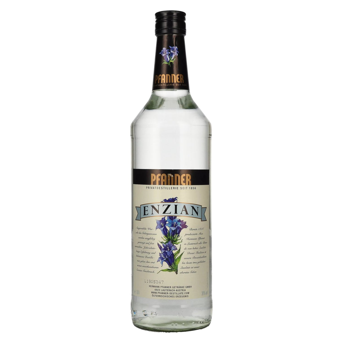 Pfanner Gentian 38% vol. 1 litre