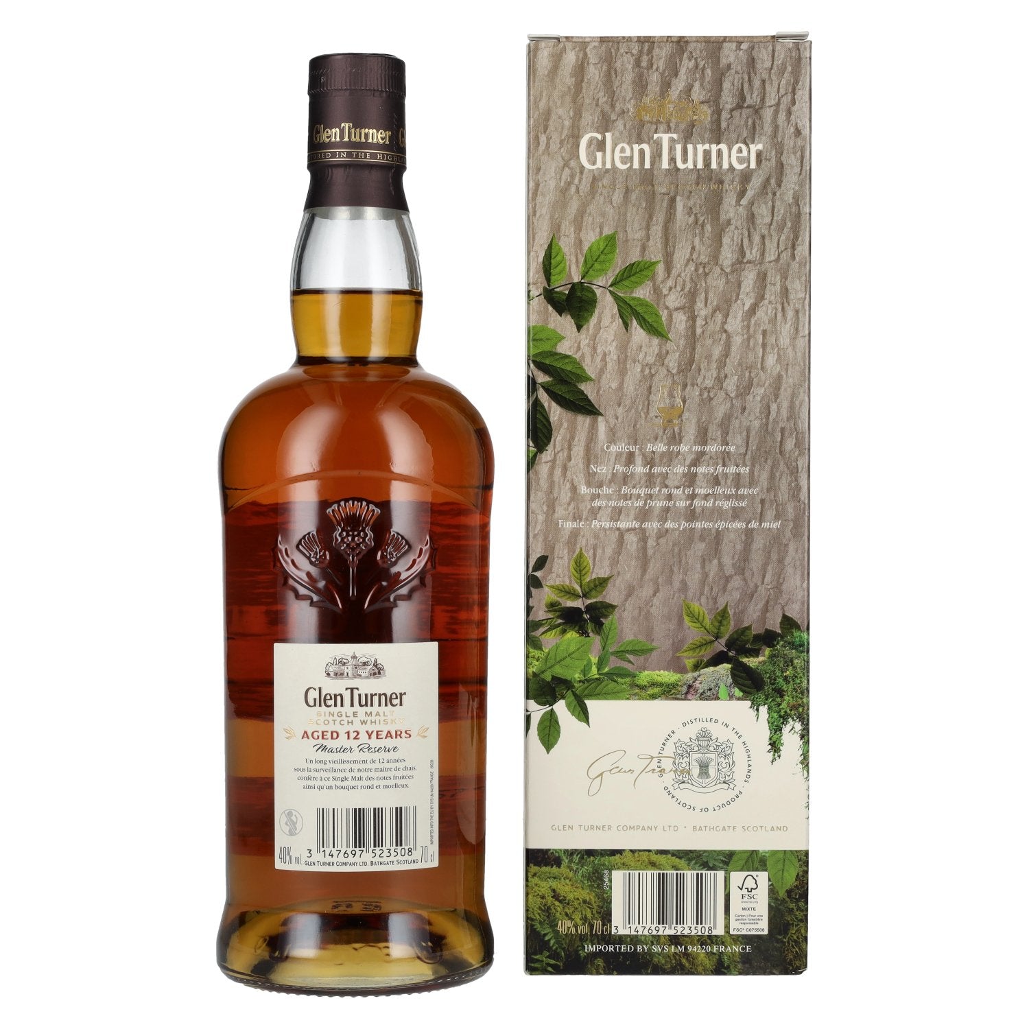 Glen Turner 12 Years Old Master Reserve Single Malt Scotch Whisky 40% Vol. 0,7l in Geschenkbox