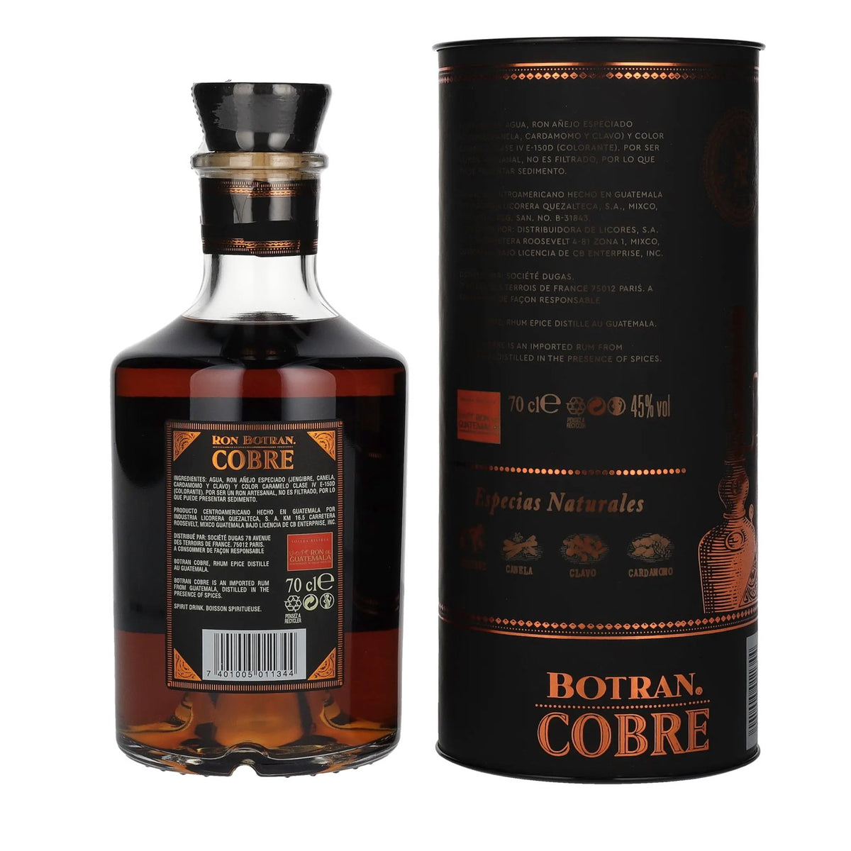Botran Ron COBRE Spiced Rum Edición Limitada 45% Vol. 0,7l in Geschenkbox