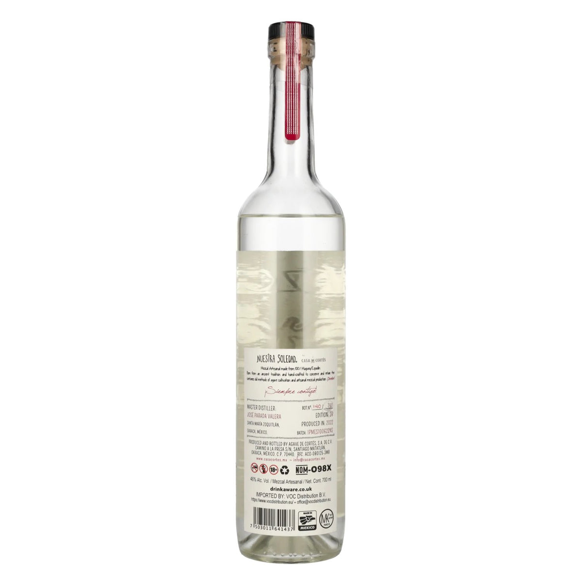 Nuestra Soledad Mezcal Joven STA. MA. ZOQUITLÁN 46% vol. 0,7 l
