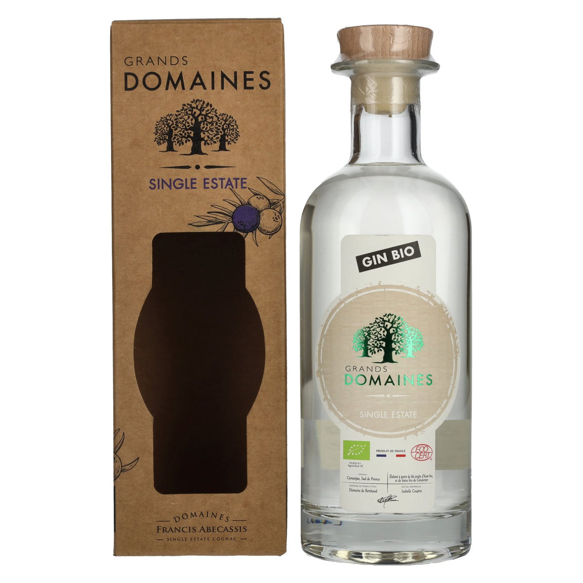 Grands Domaines Bio Franse Gin 40% Vol. 0,7l in geschenkverpakking