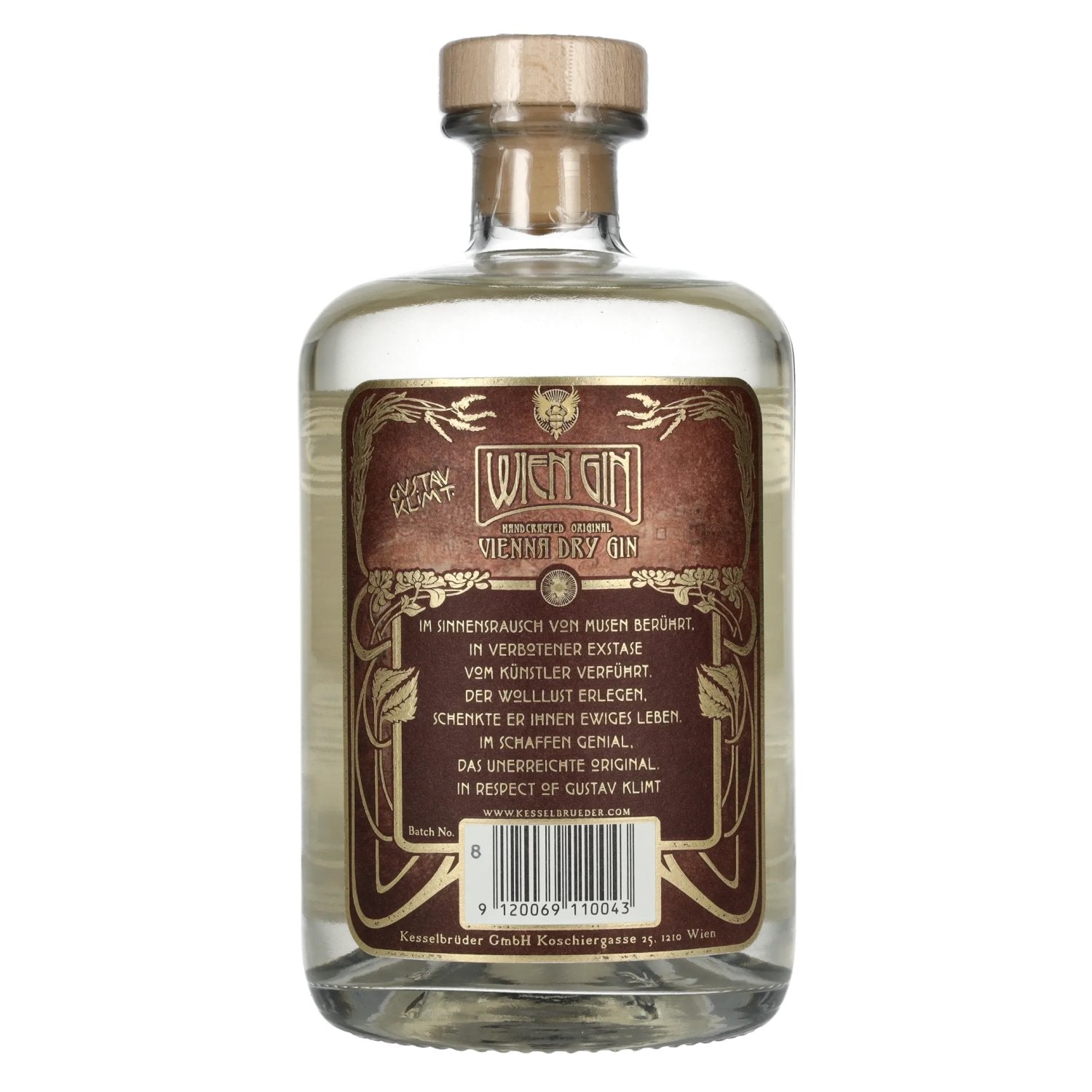 Wien Gin Gustav Klimt Edition Vienna Dry Gin 43% Vol. 0,7l