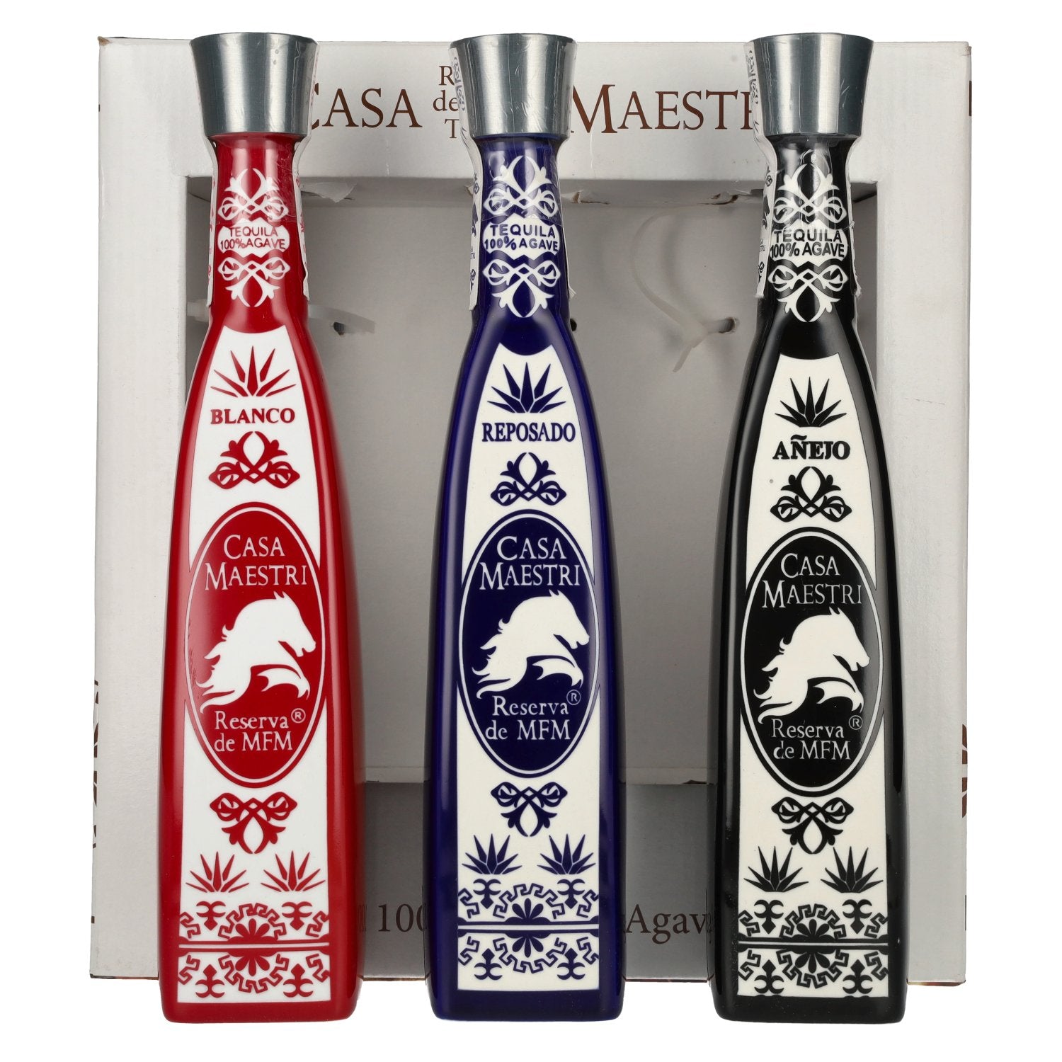Casa Maestri MFM Tequila Geschenkset 40% Vol. 3x0,35l