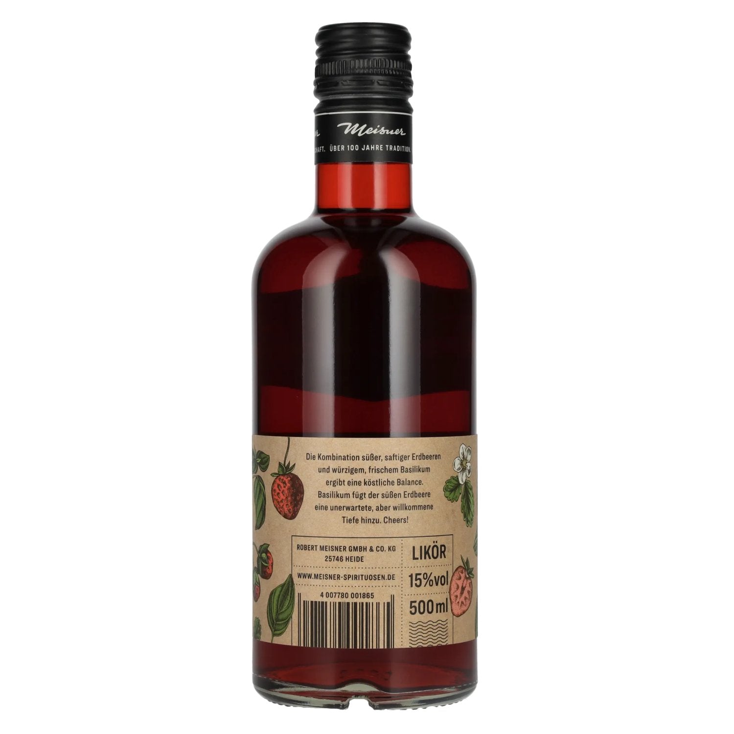 Meisner Strawberry and Basil Liqueur 15% ABV 0.5l