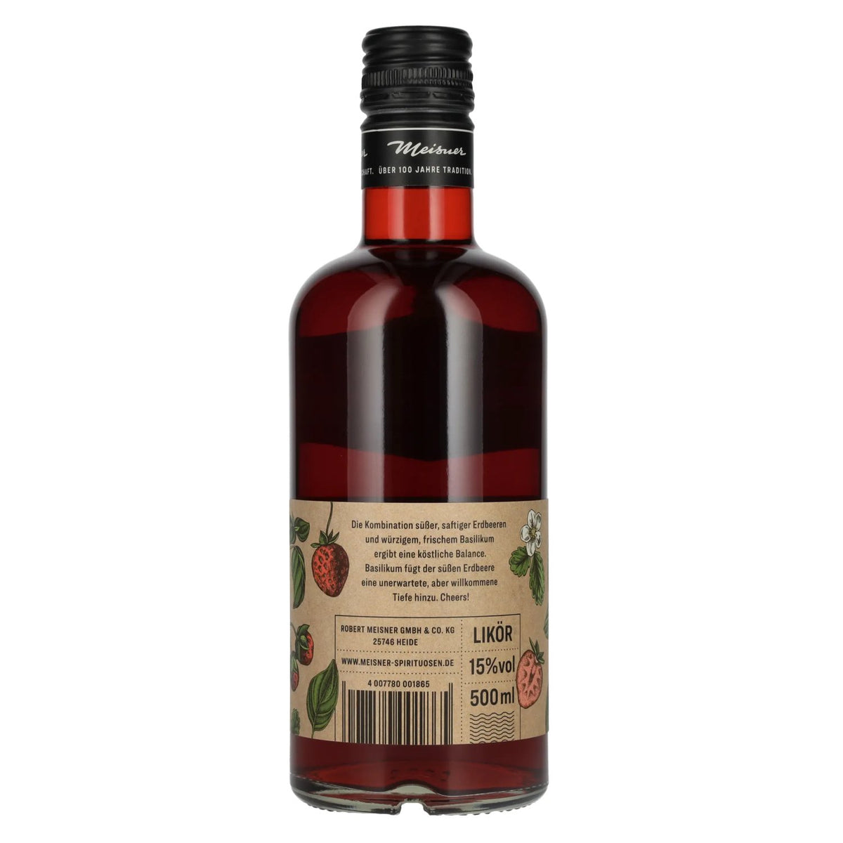 Meisner aardbeien-basilicumlikeur 15% vol. 0,5 l