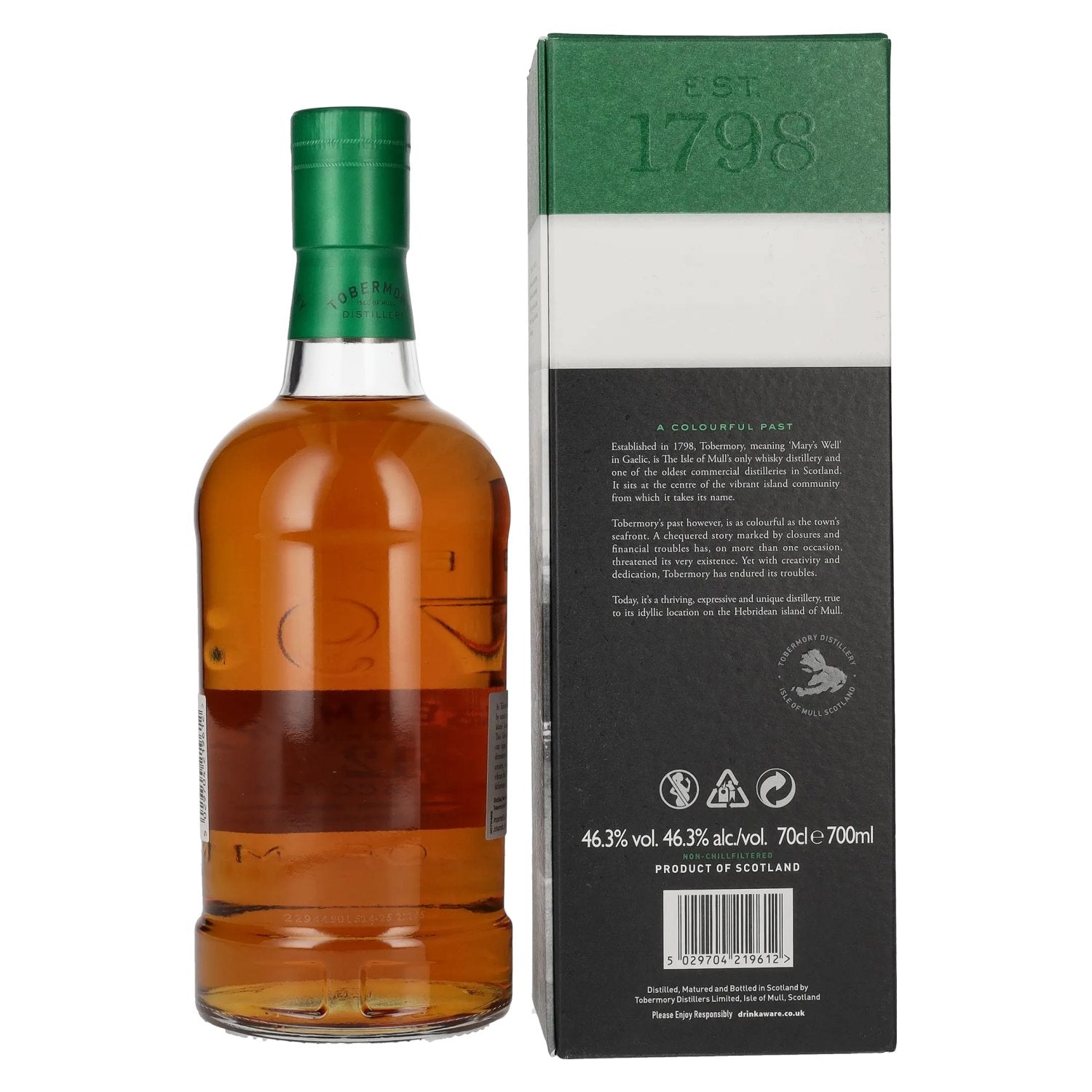Tobermory 12 Years Old Single Malt Scotch Whisky 46,3% Vol. 0,7l in gift box