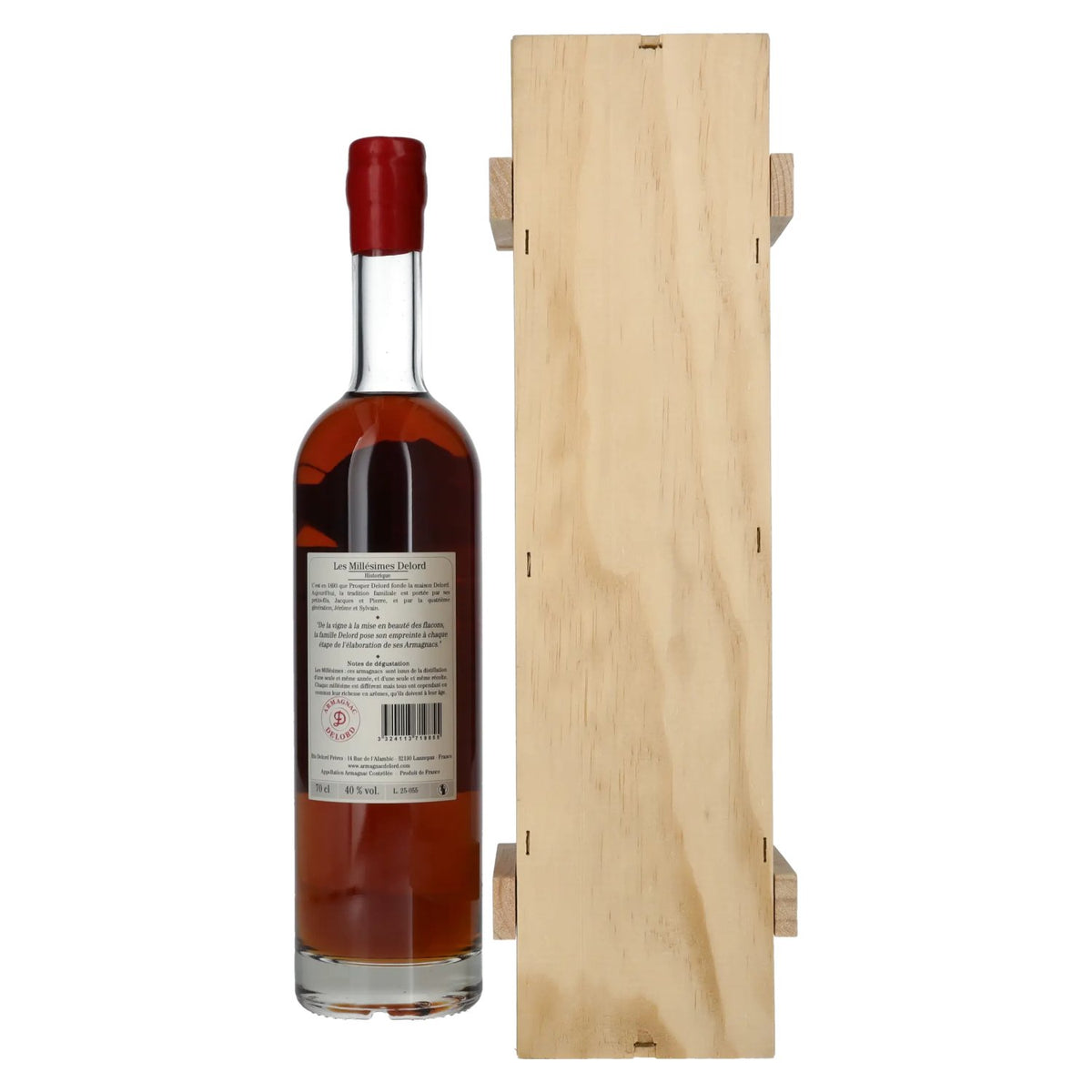 Vieil Armagnac Delord Vintage Récolte 1985 40% Vol. 0,7l in Holzkiste