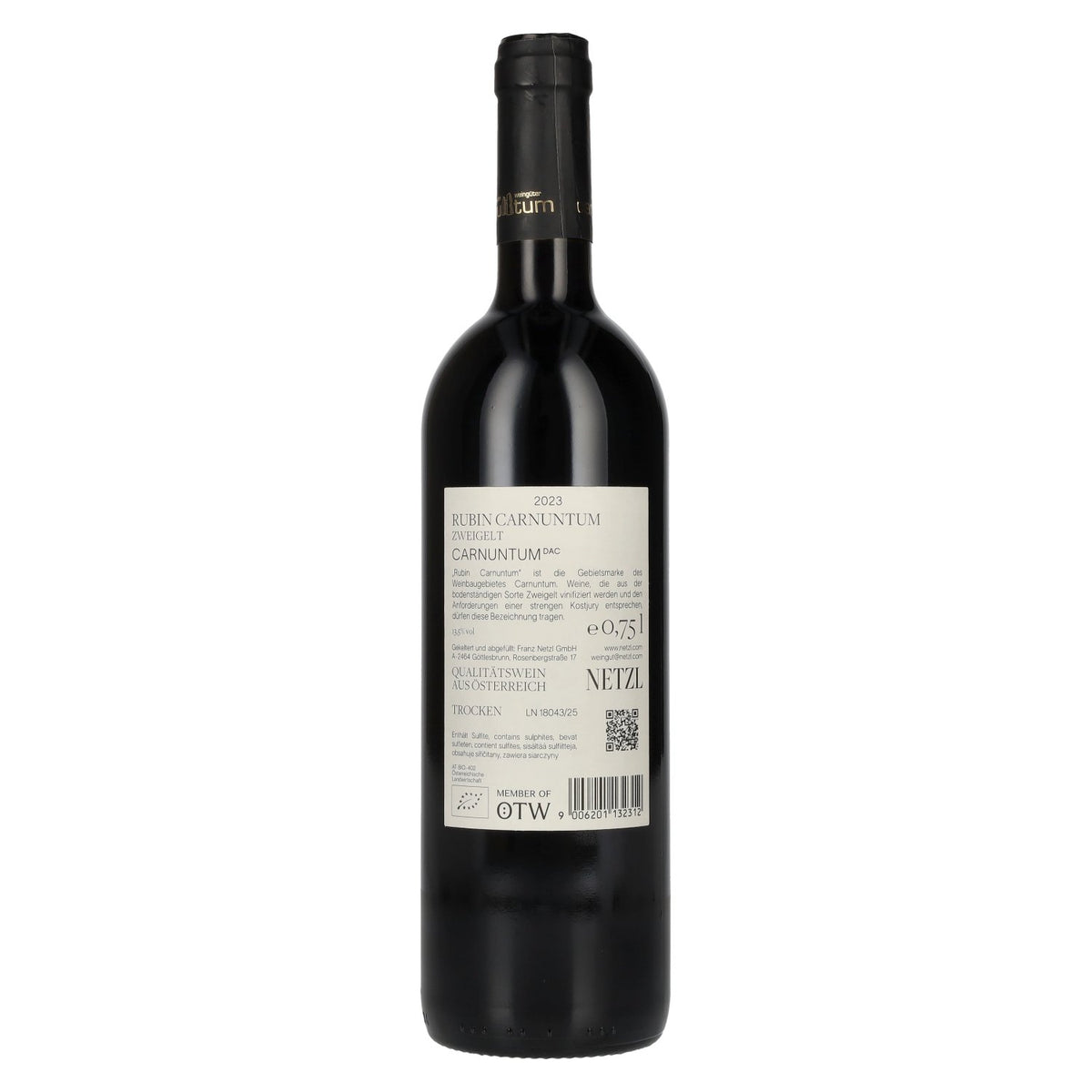 Netzl Zweigelt Rubin Carnuntum DAC 2023 13,5% Vol. 0,75l