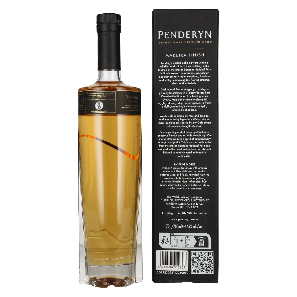 Penderyn Single Malt Welsh Whiskey Madeira Finish 46% Vol. 0,7l in Geschenkbox