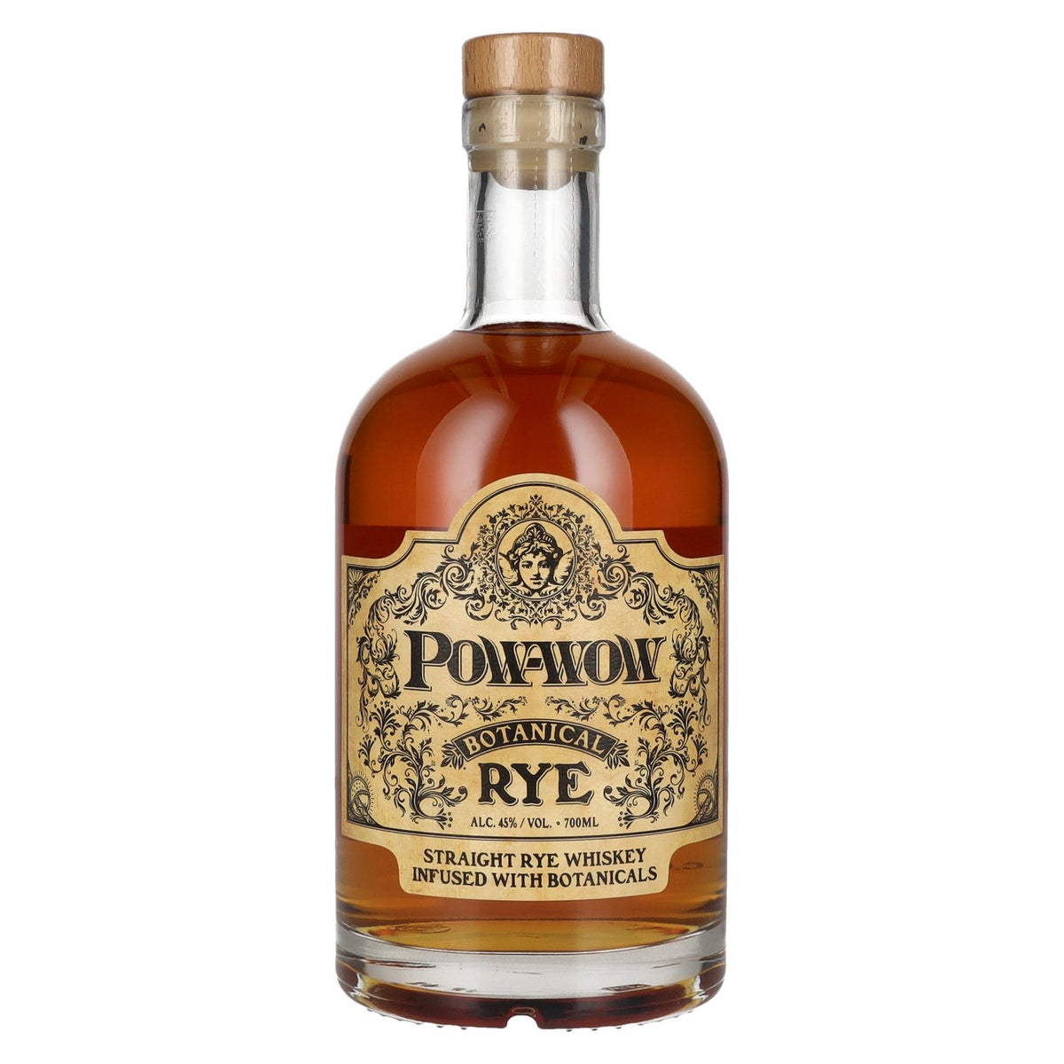 Pow-wow Botanical RYE Straight Rye Whisky 45% ABV 0.7 l
