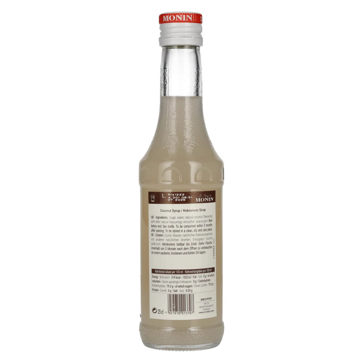 Monin Coconut Syrup 0.25 l