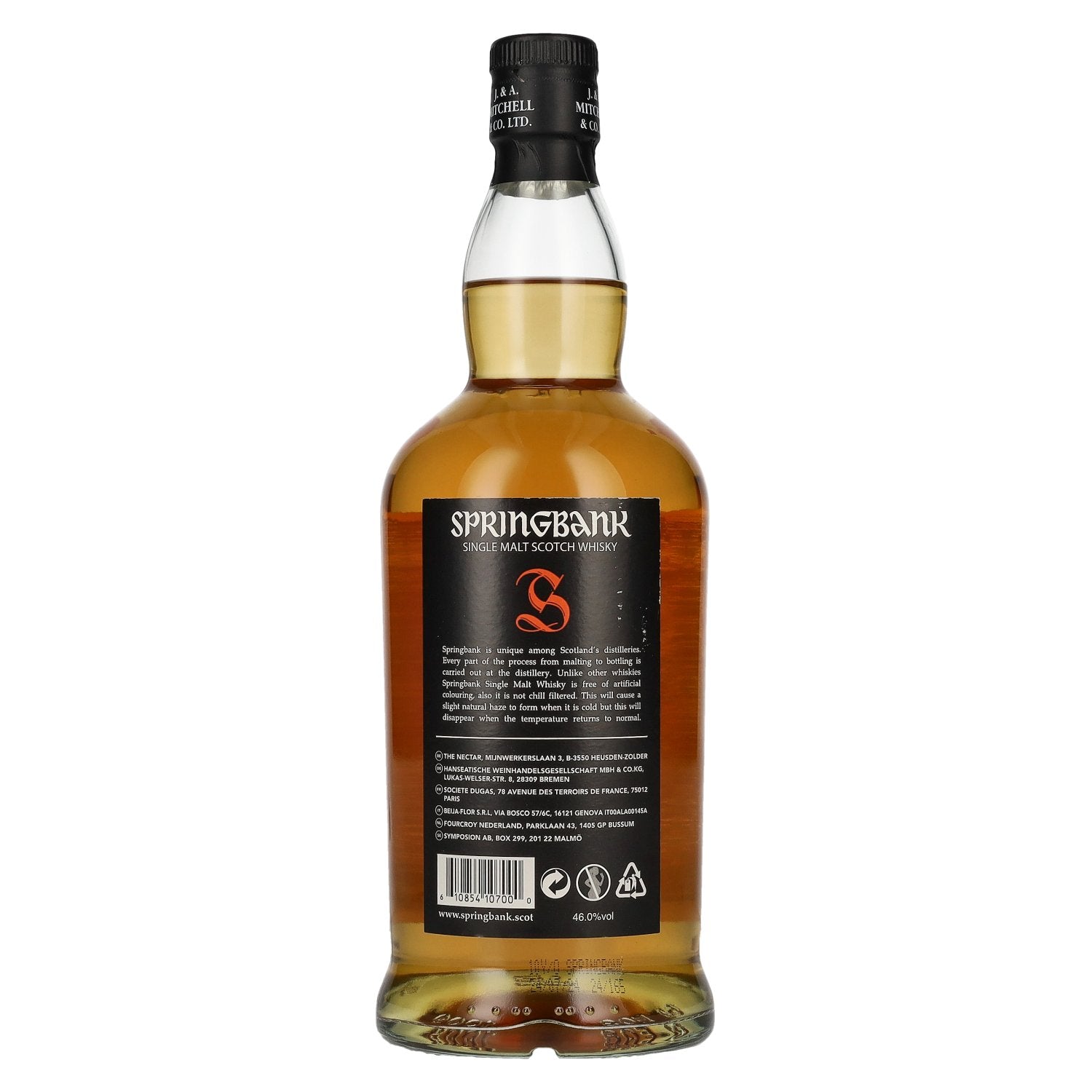 Springbank 10 Years Old Campbeltown Single Malt Scotch Whisky 46% Vol. 0,7l