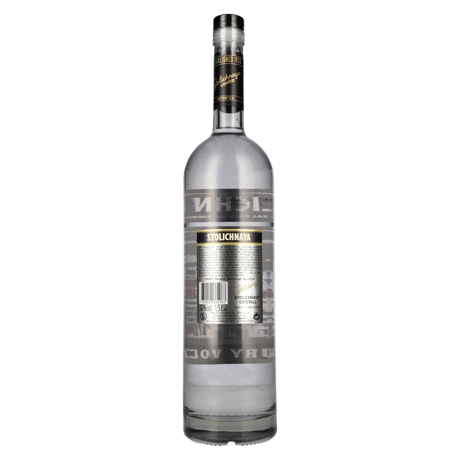Stolichnaya Premium Vodka FKP Cristall 40% Vol. 1,5l