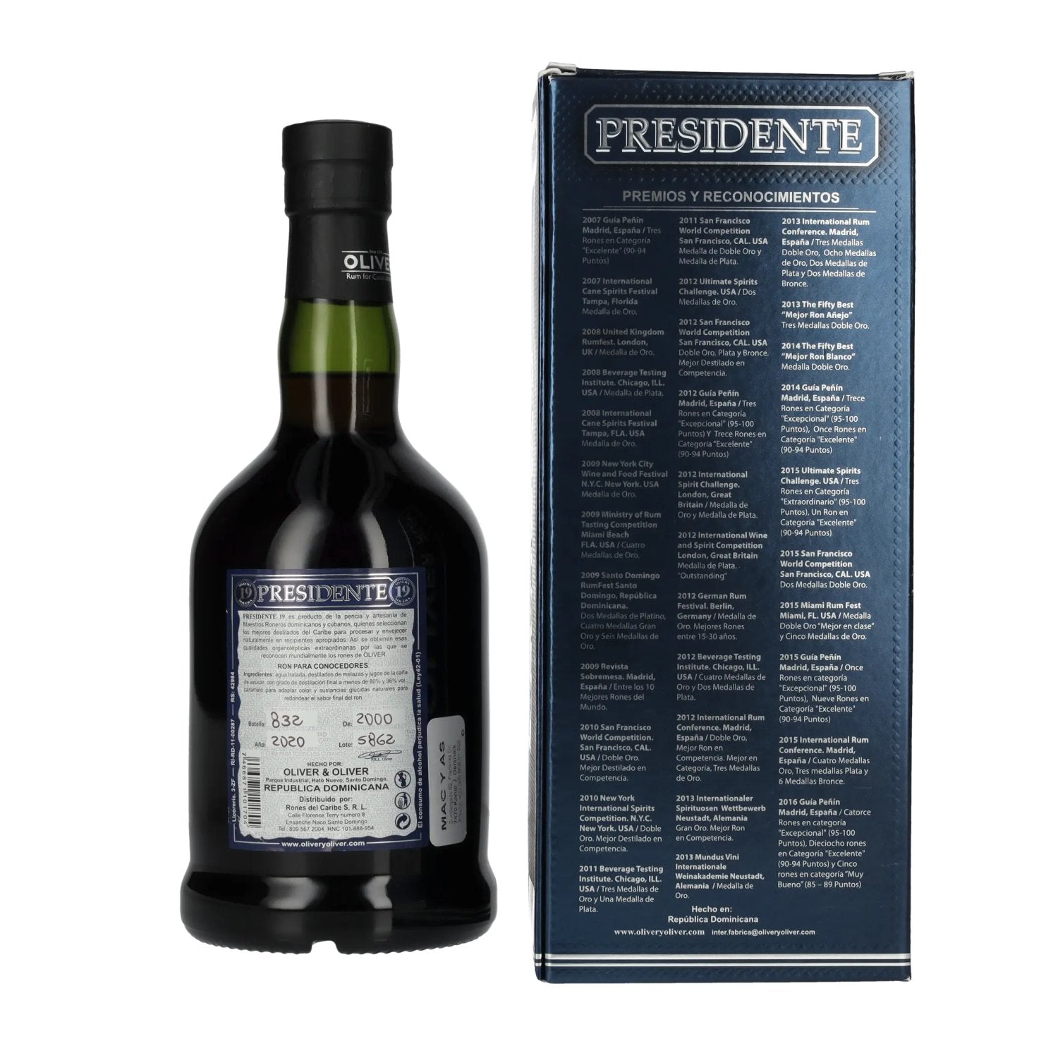Presidente Marti 19 Sistema Solera 40% Vol. 0,7l in gift box