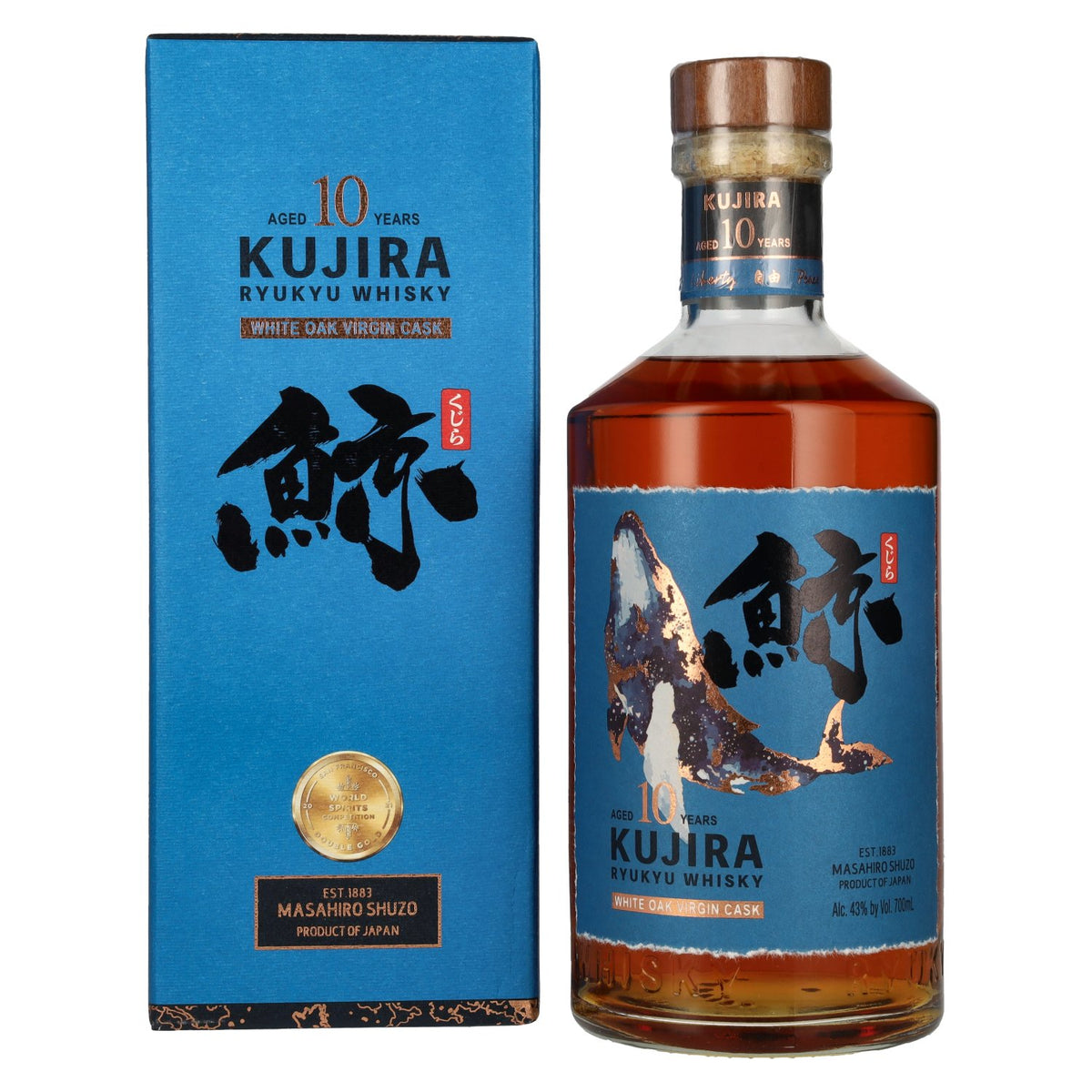 Kujira Ryukyu 10 Years Old WHITE OAK VIRGIN CASK Whisky 43% Vol. 0,7l in Geschenkbox