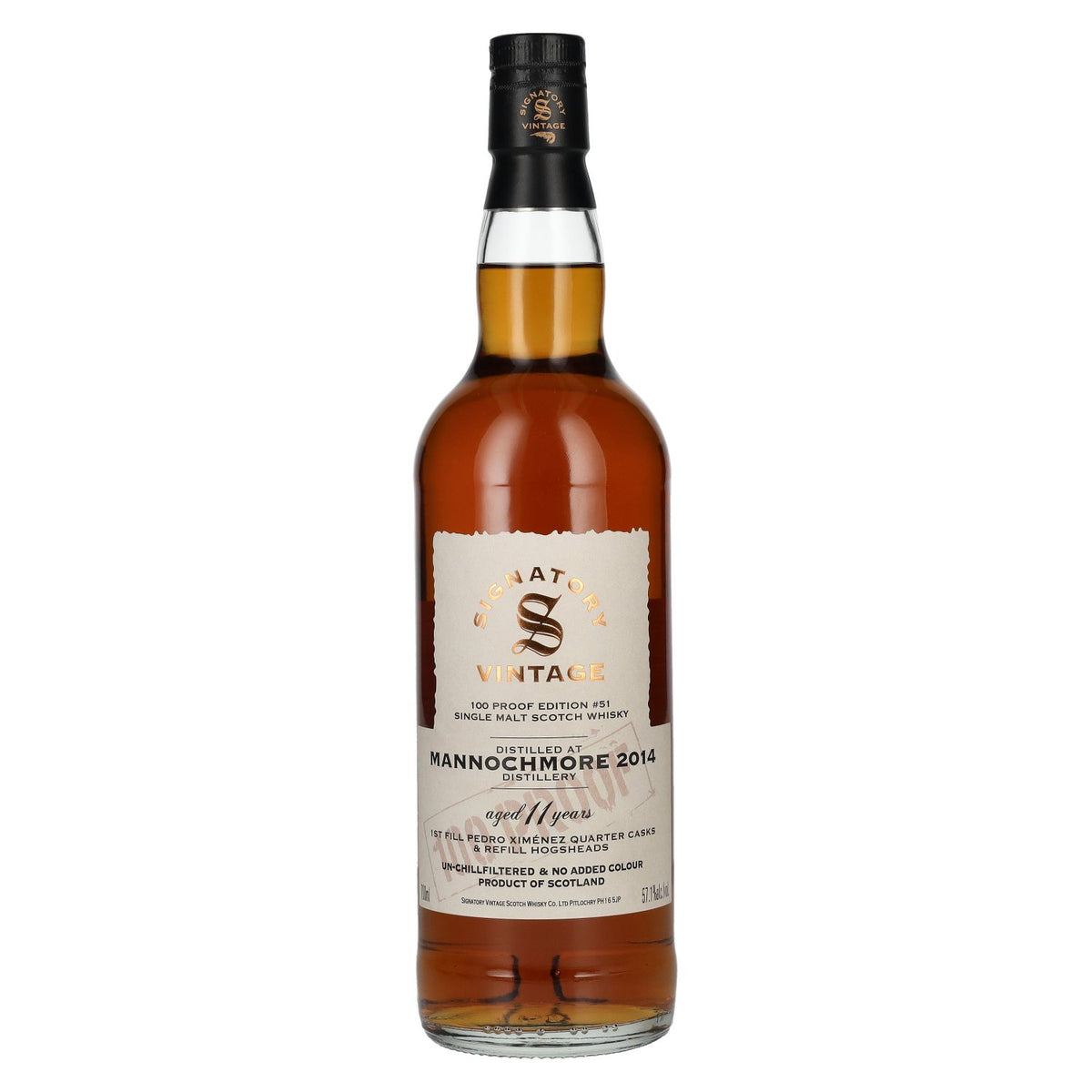 Signatory Vintage 100 Proof Edition Mannochmore Single Malt 11 Years Old #51 2014 57,1% vol. 0,7 l