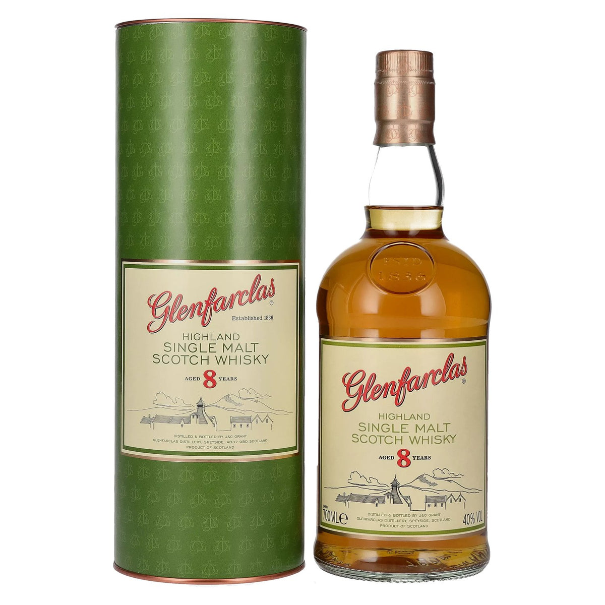 Glenfarclas 8 Years Old Highland Single Malt Scotch Whisky 40% Vol. 0,7l in Geschenkbox
