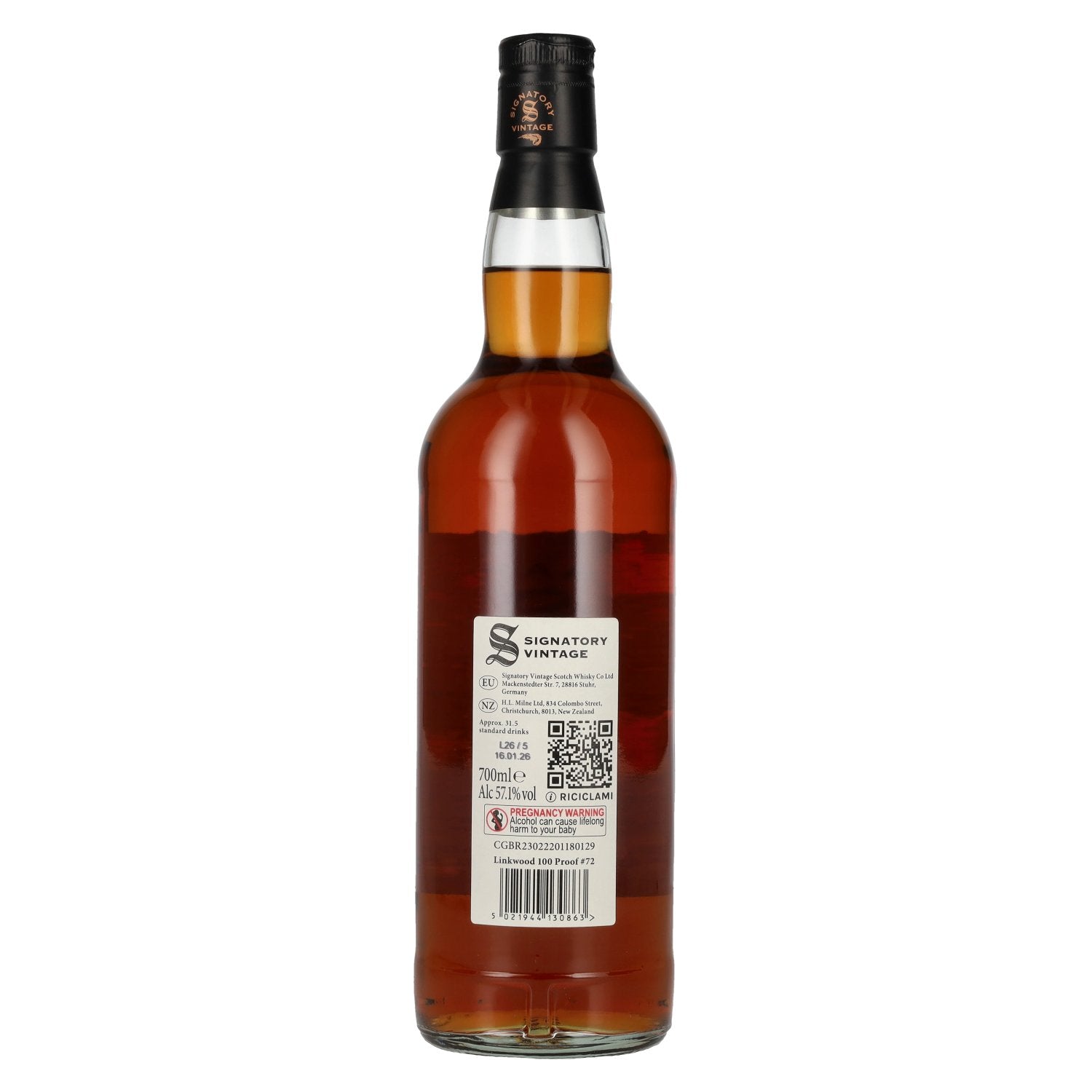 Signatory Vintage 100 Proof Edition Linkwood 14 Years Old Single Malt #72 2011 57,1% Vol. 0,7l