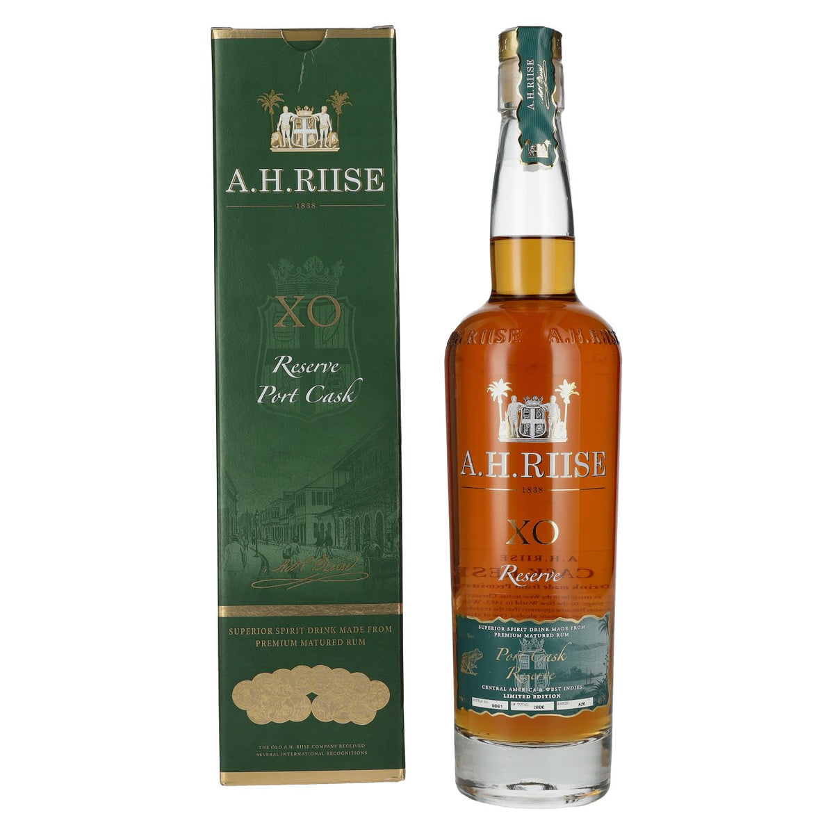 A.H. Riise X.O. Reserve Port Cask Superior Spirit Drink 45% Vol. 0,7l in Geschenkbox