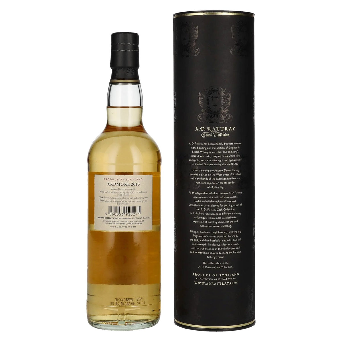 A.D. Rattray 10 Years Old ARDMORE Bourbon Barrel Whisky 2013 58,8% Vol. 0,7l in geschenkverpakking