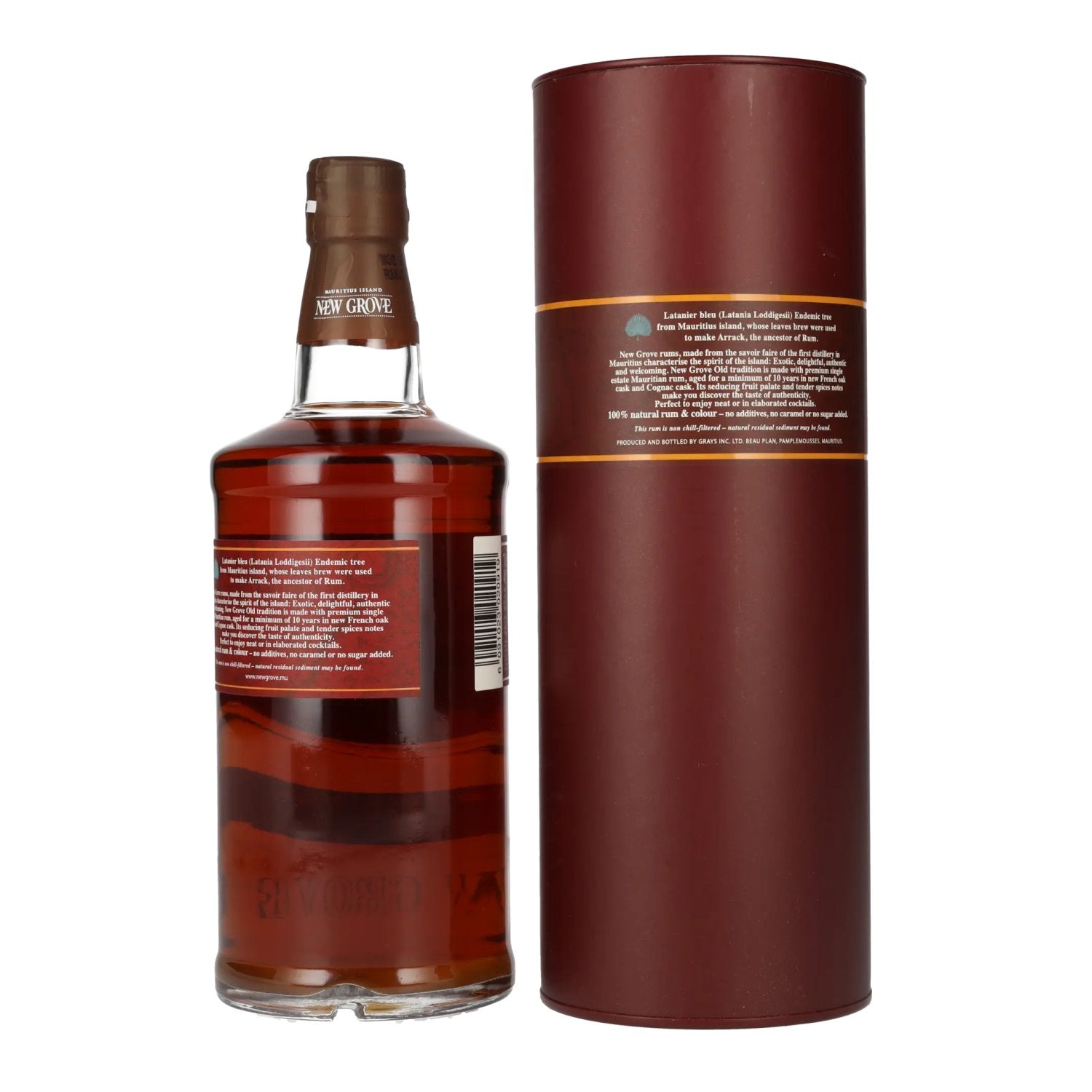 New Grove Rum OLD TRADITION 10 Years Old Mauritius Island Rum 40% Vol. 0,7l in gift box