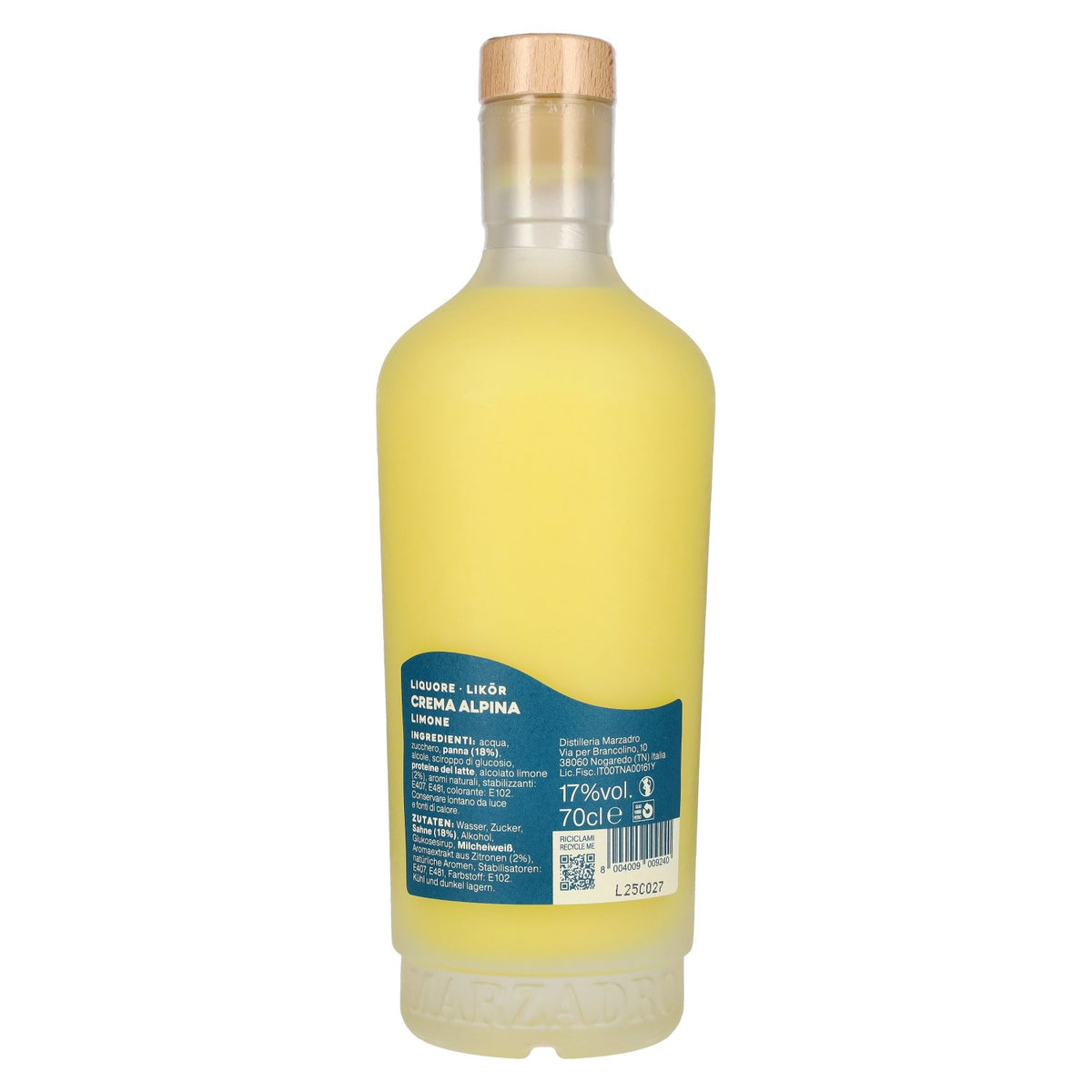 Marzadro Crema Alpina Limone Liqueur 17 % vol. 0,7 l