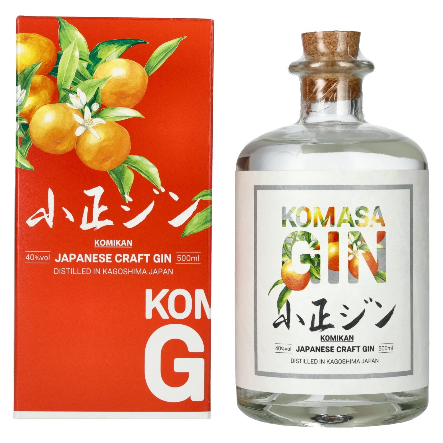 Komasa Gin SAKURAJIMA KOMIKAN 40% Vol. 0,5l in geschenkverpakking