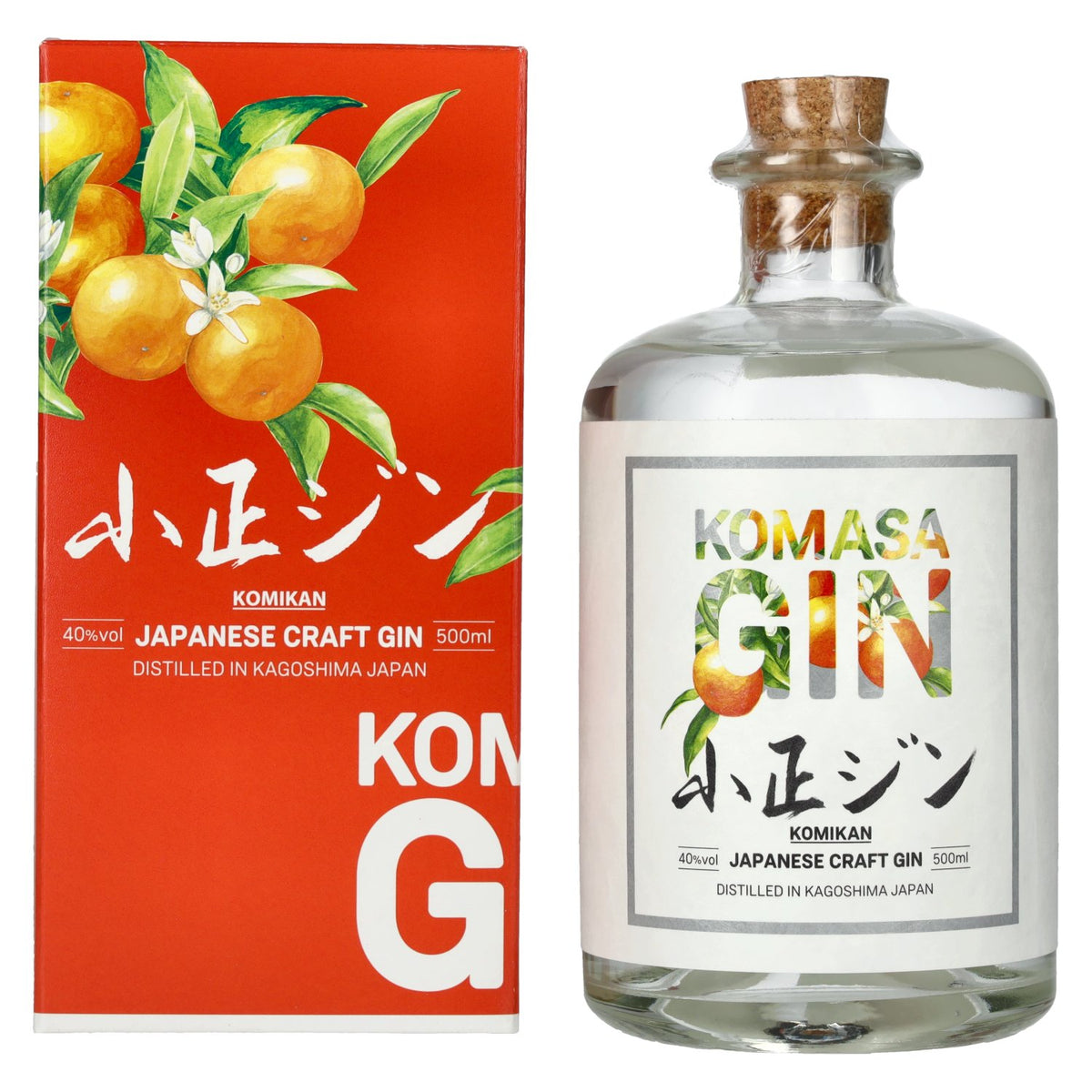 Komasa Gin SAKURAJIMA KOMIKAN 40% vol. 0,5 l in geschenkverpakking