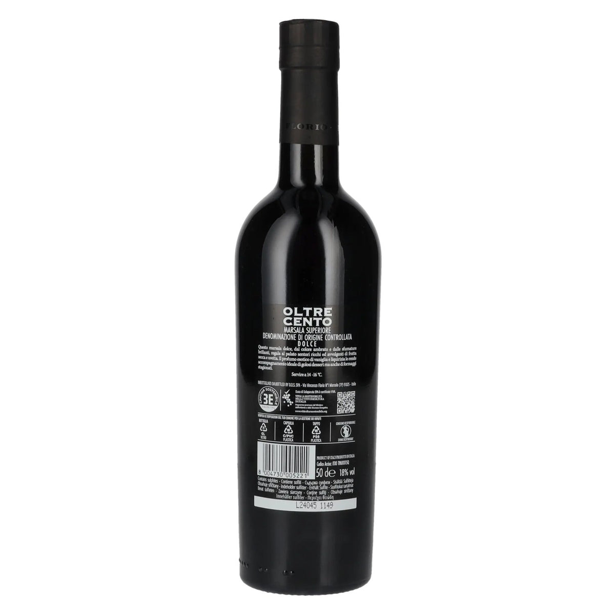 Cantine Florio OLTRE CENTO Marsala Superiore Dulce 2020 18% Vol. 0,5l