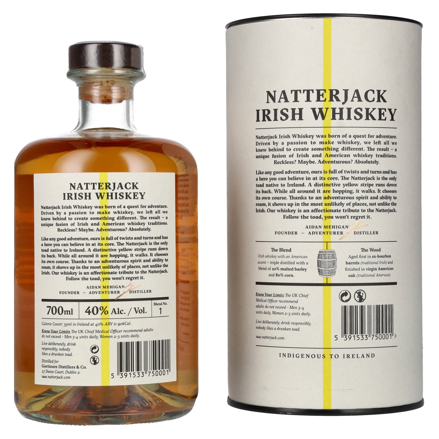 Natterjack Irish Whiskey 40% Vol. 0,7l in gift box