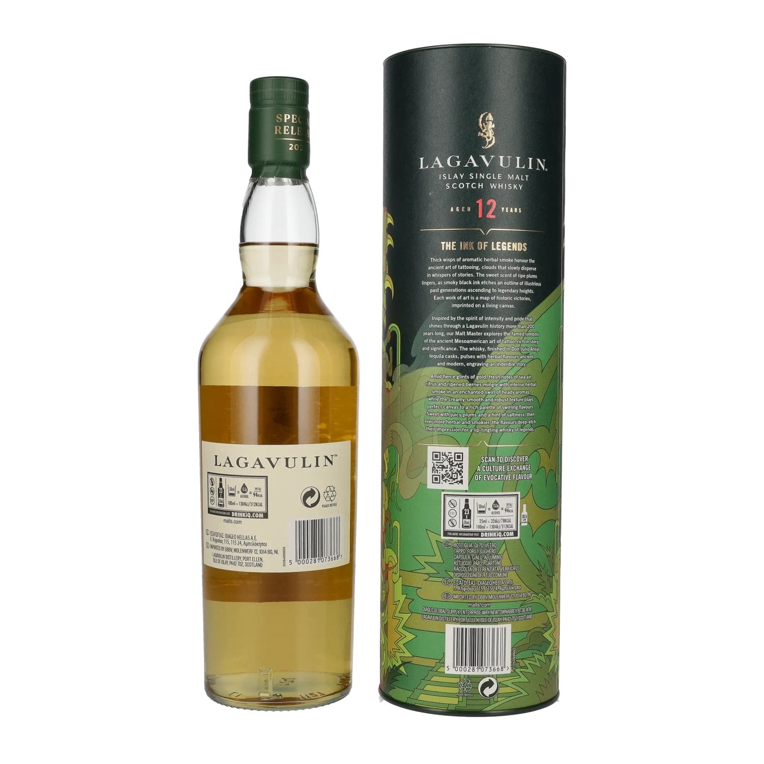 Lagavulin 12 ans d'âge THE INK OF LEGENDS Special Release 2023 56,4% vol. 0,7l en boîte cadeau