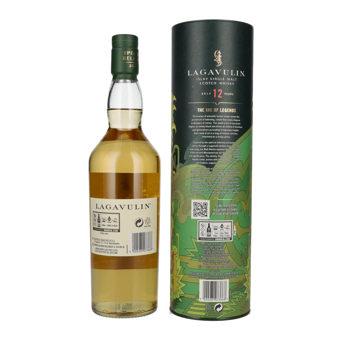 Lagavulin 12 Years Old THE INK OF LEGENDS Special Release 2023 56,4% vol. 0,7 l in geschenkverpakking