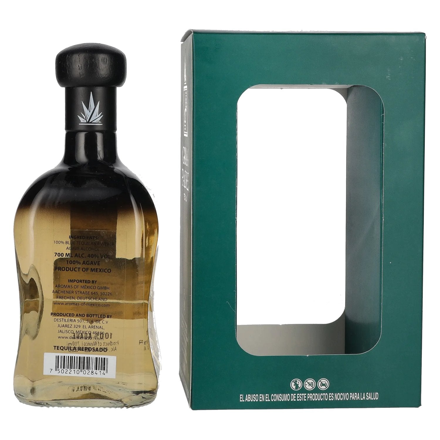 Gran Padre Tequila Reposado 100% Agave 40% Vol. 0,7l in geschenkverpakking