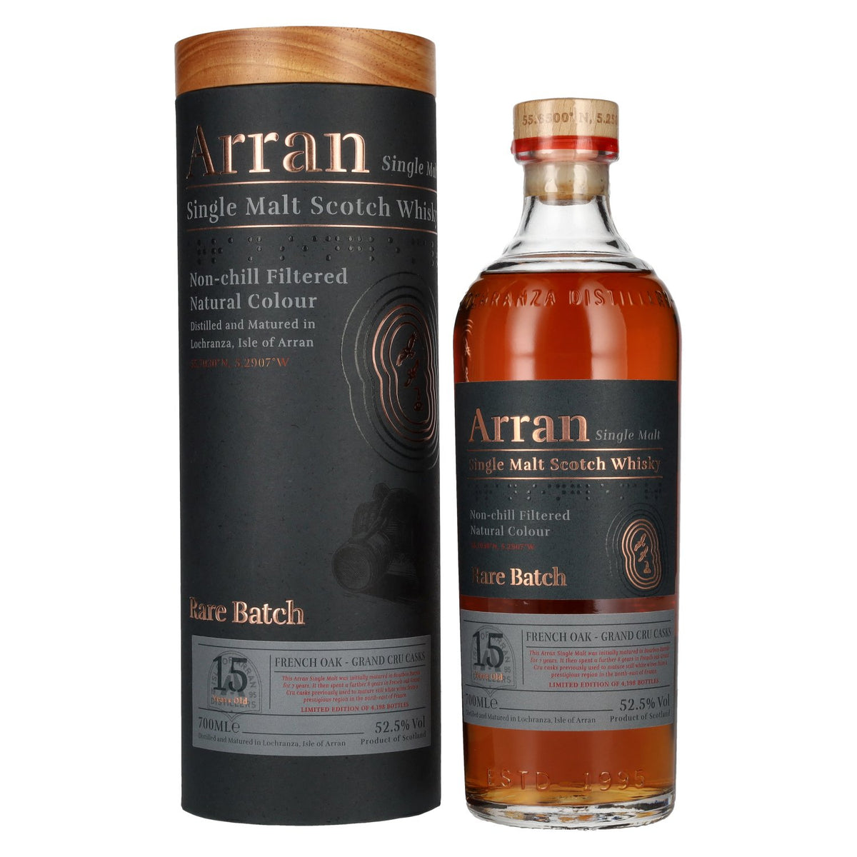 Arran 15 Years Old RARE BATCH Single Malt Scotch Whisky Limited Edition 52,5% Vol. 0,7l en coffret cadeau
