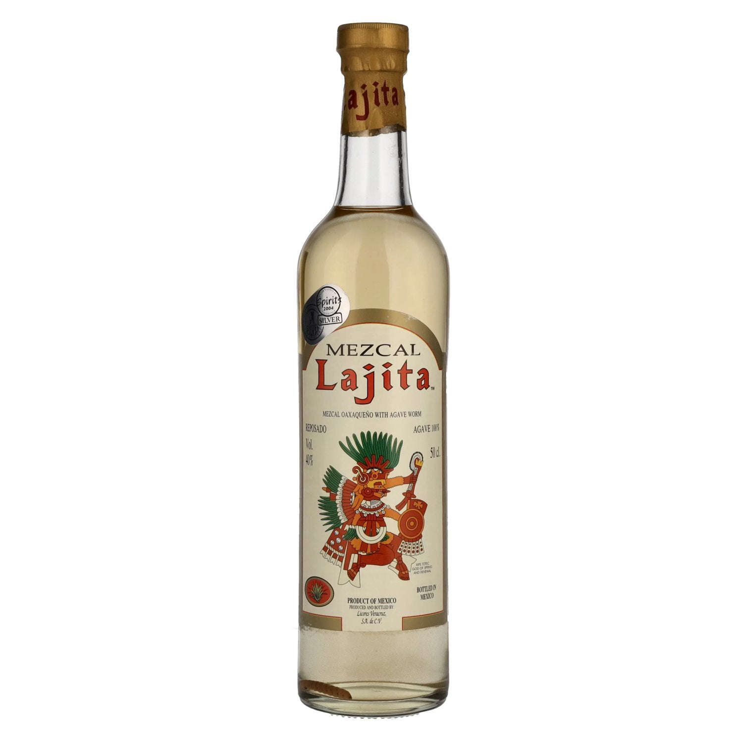 Lajita Mezcal REPOSADO avec ver d'agave, 40 % vol., 0,5 l