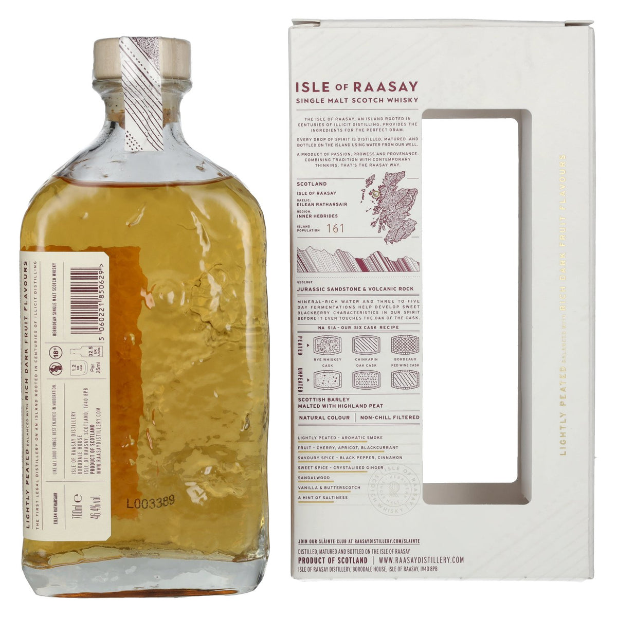 Isle of Raasay The Draam Hebridean Single Malt 46.4% ABV 0.7l in a gift box