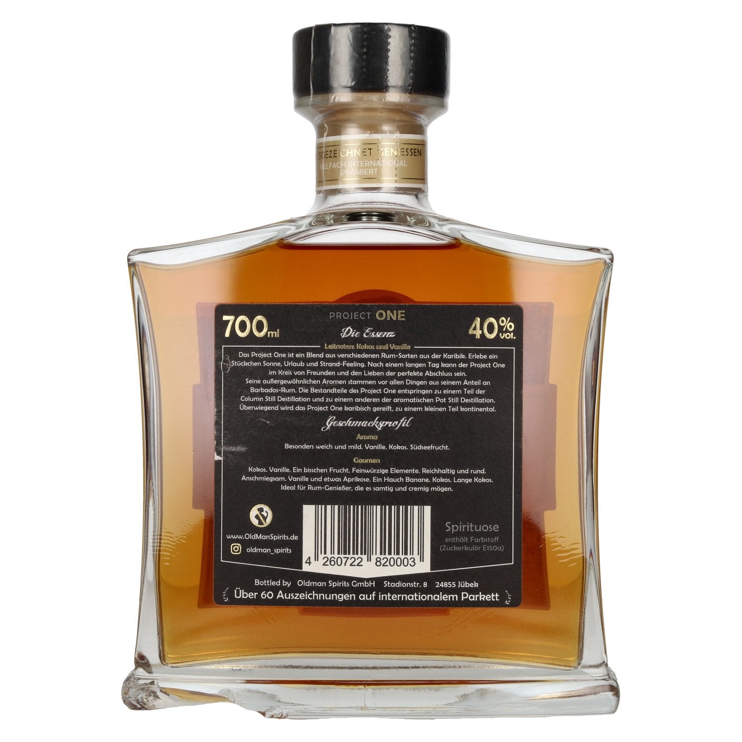 Old Man Rum Project ONE Caribbean Spirit 40% Vol. 0,7l