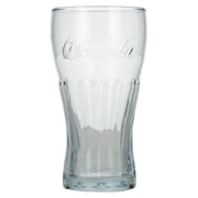 Coca Cola contoured glass bottle, 0.5 litres, with calibration markings