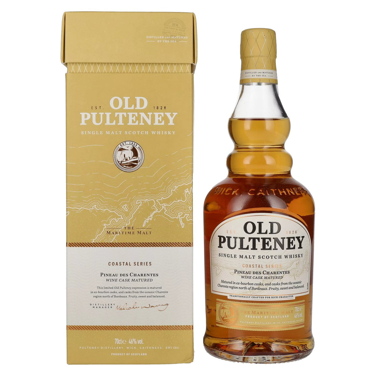 Old Pulteney Coastal Series PINEAU DES CHARENTES 46% vol. 0,7 l in geschenkverpakking