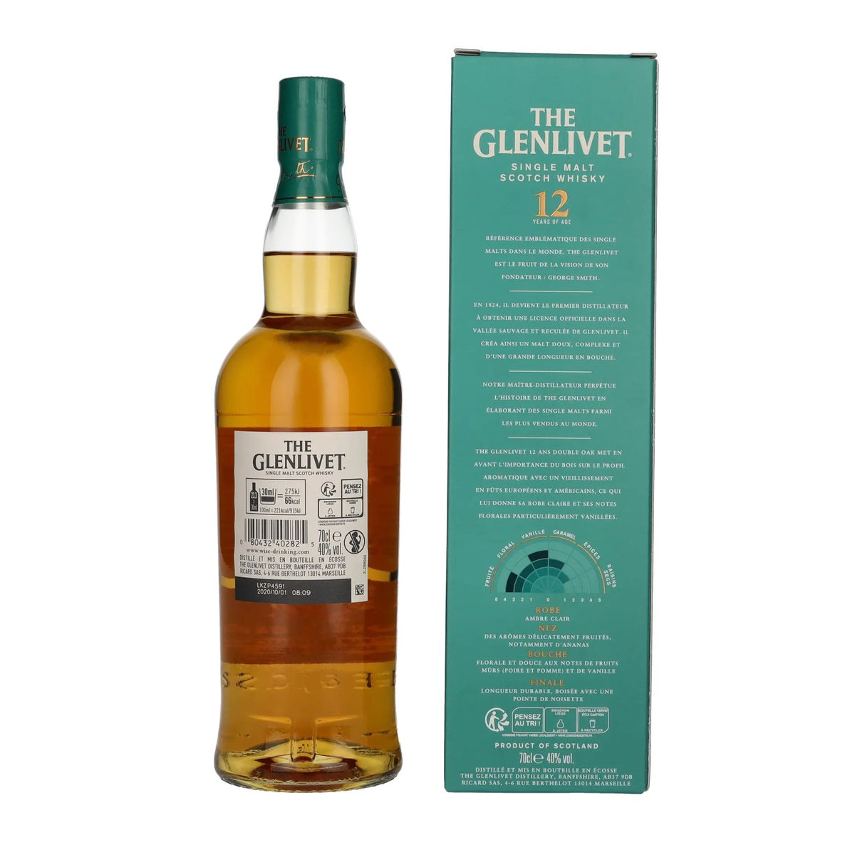 The Glenlivet 12 Years Old DOUBLE OAK 40% Vol. 0,7l in Geschenkbox